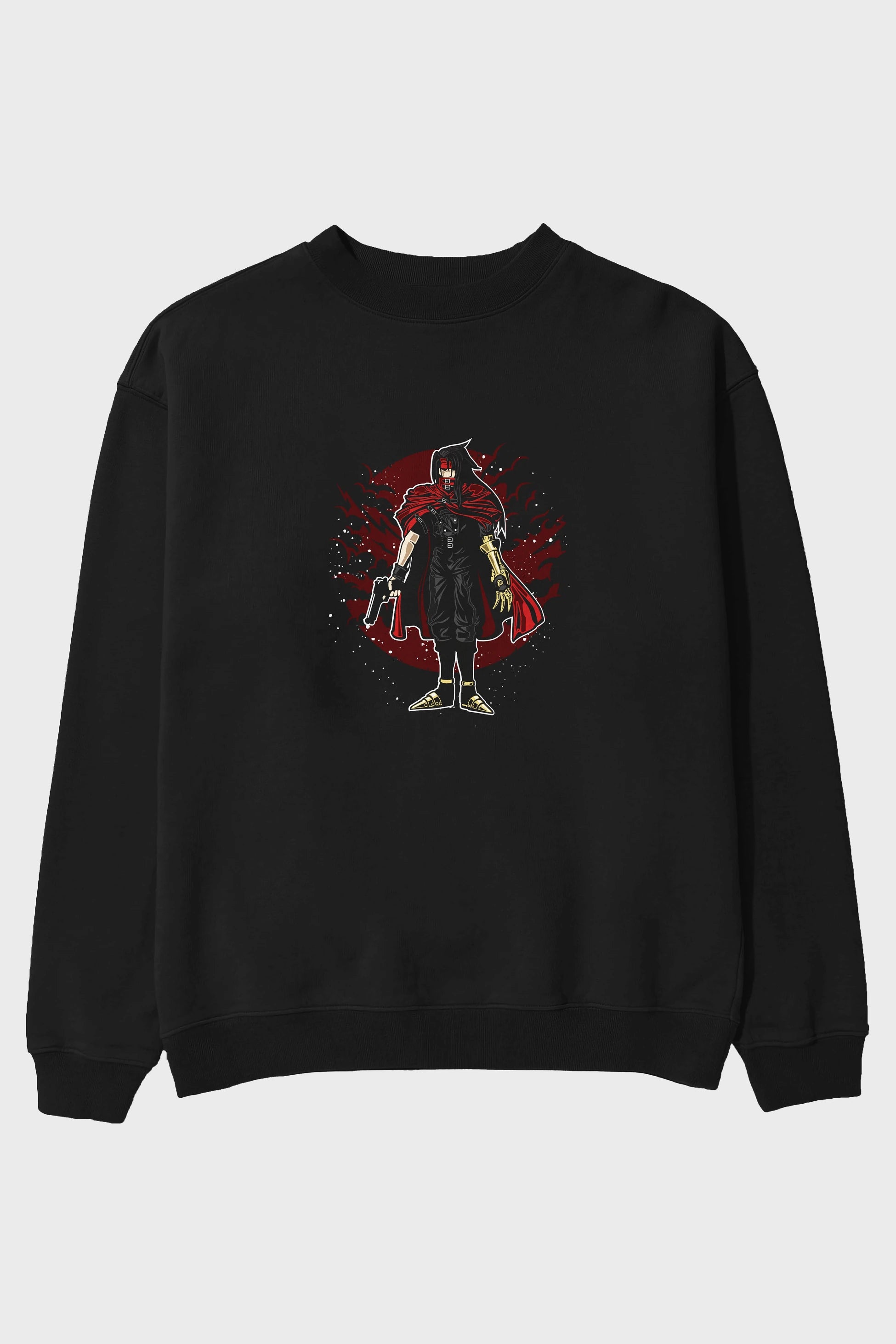 FINAL FANTASY Ön Baskılı Oversize Sweatshirt Erkek Kadın Unisex