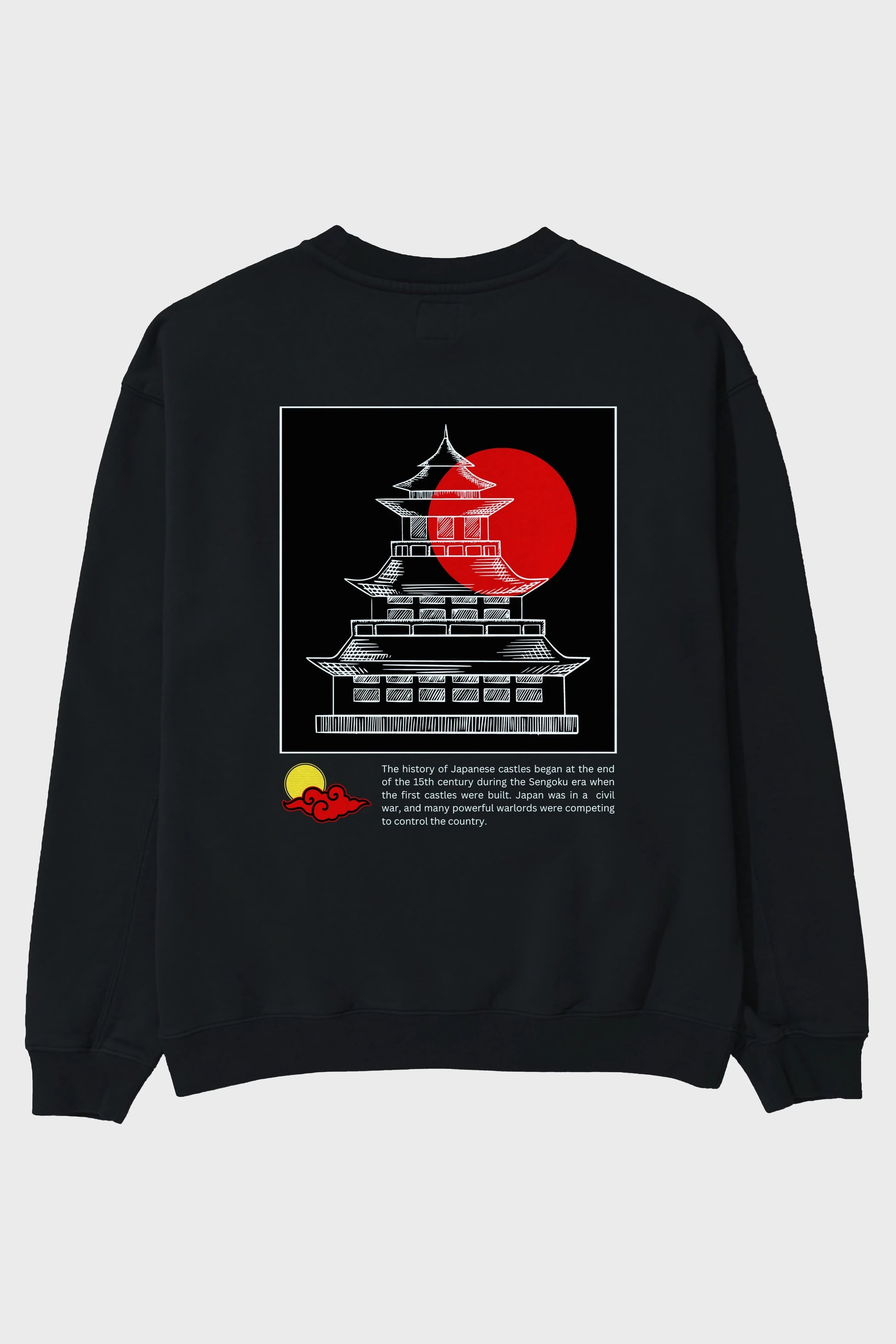 Retro Japanese Arka Baskılı Oversize Sweatshirt Erkek Kadın Unisex