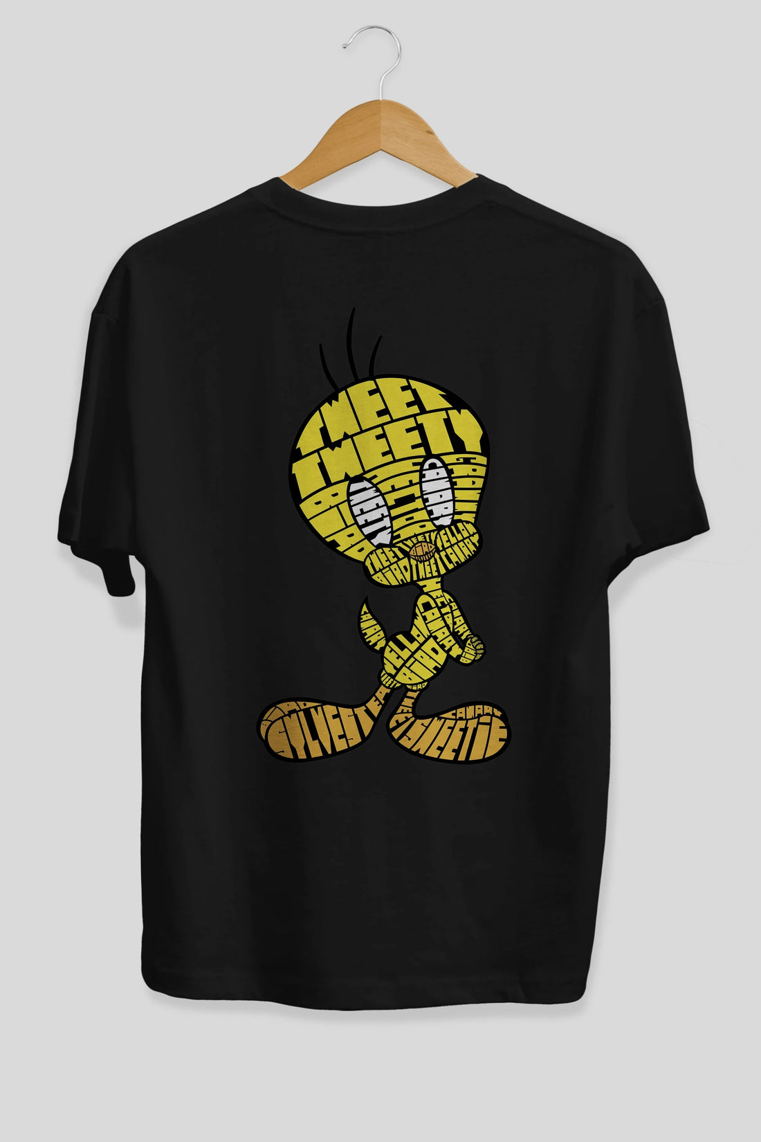 Tweety Arka Baskılı Oversize t-shirt %100 pamuk Erkek Kadın Unisex