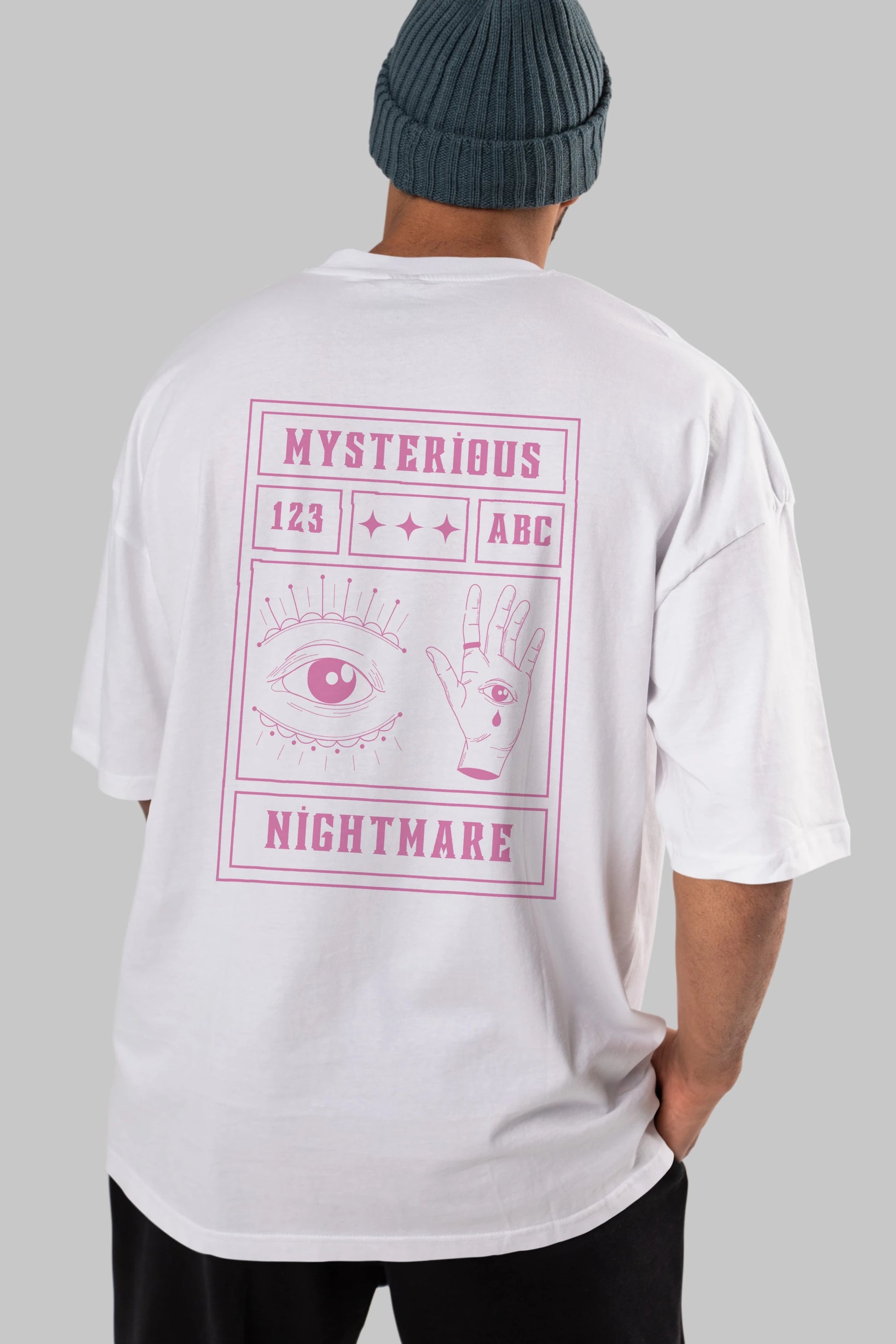 Mysterious Nightmare Arka Baskılı Oversize t-shirt Erkek Kadın Unisex