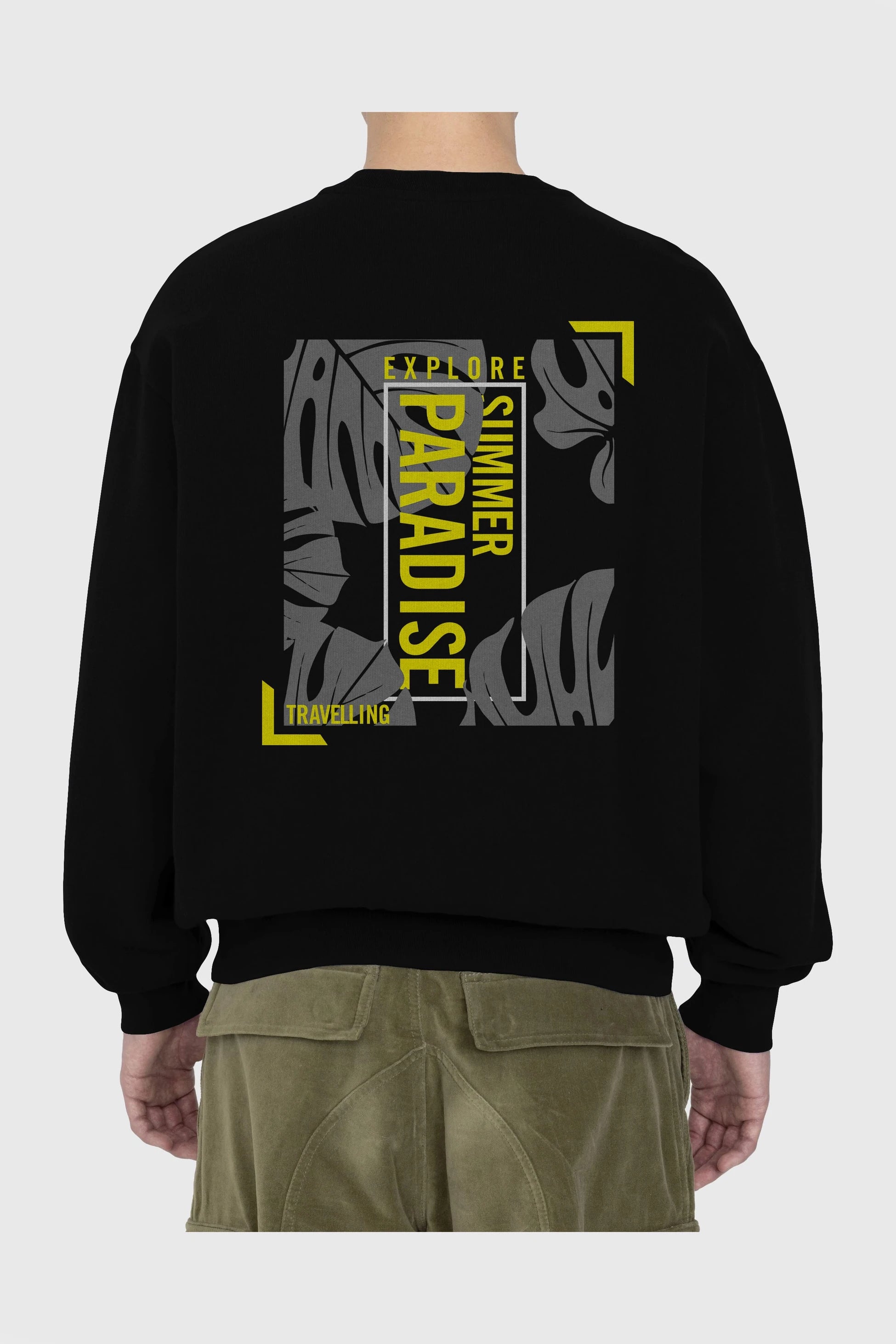 Explore Summer Arka Baskılı Oversize Sweatshirt Erkek Kadın Unisex