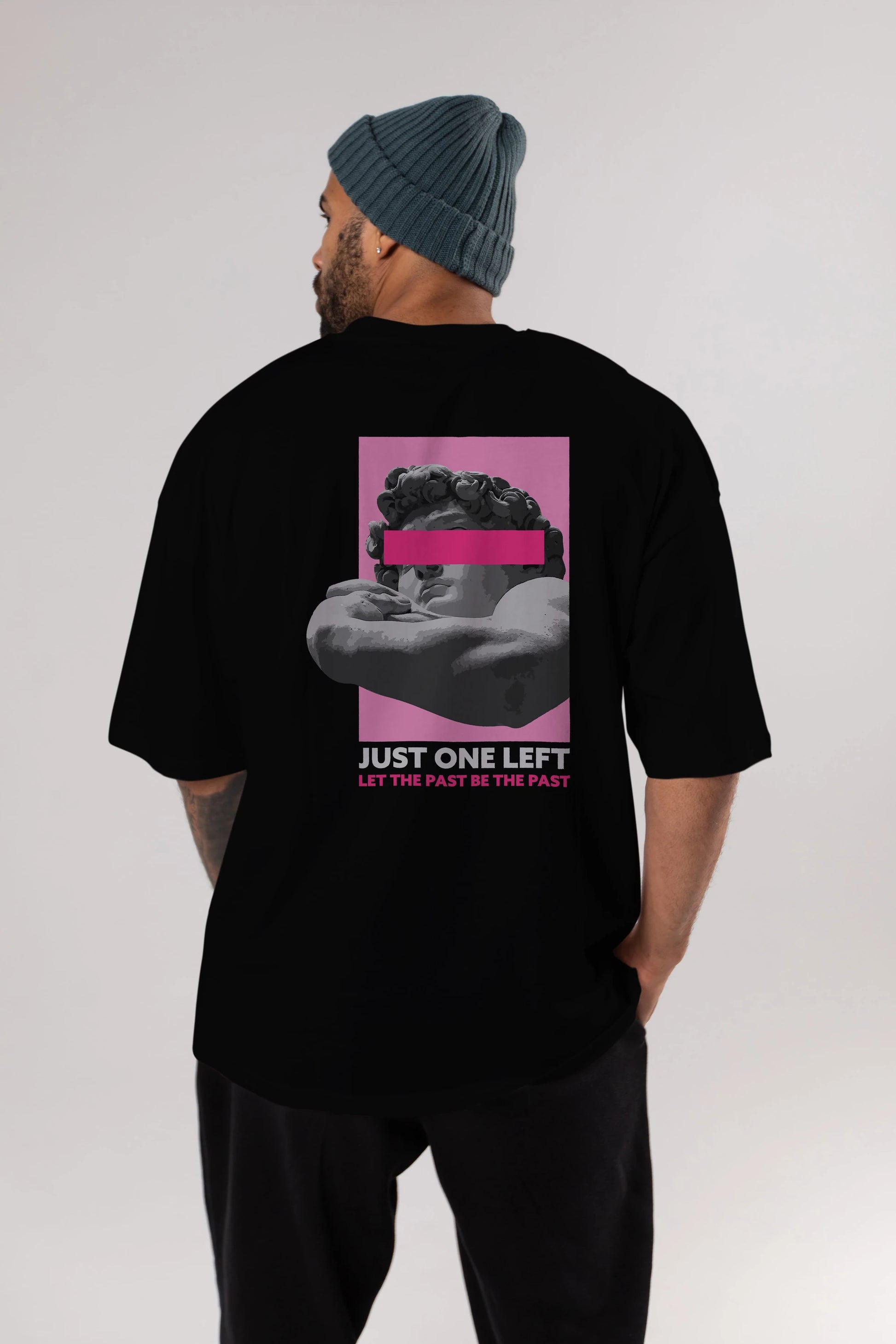 Just One Left Arka Baskılı Oversize t-shirt Erkek Kadın Unisex