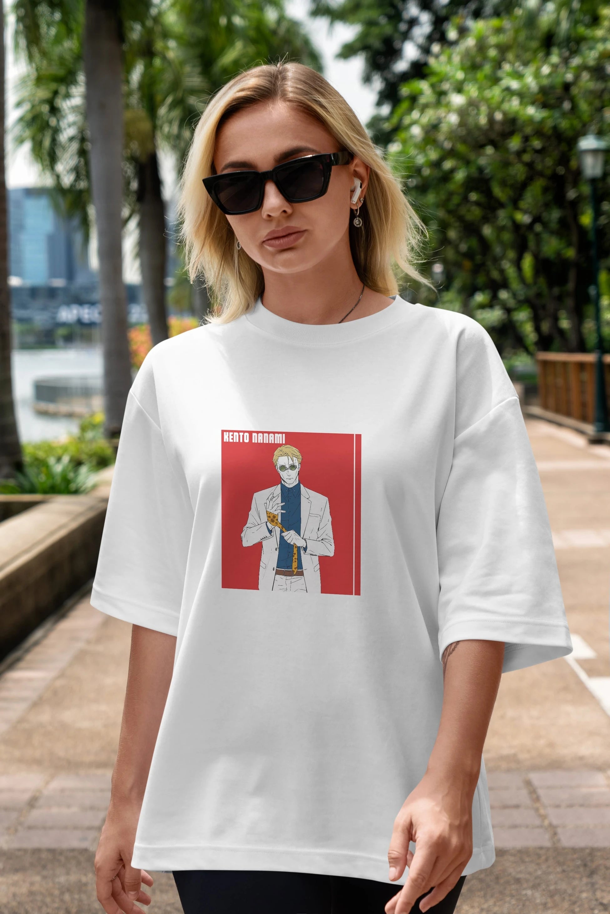 Kento Nanami 1 Anime Ön Baskılı Oversize t-shirt %100 pamuk Erkek Kadın Unisex