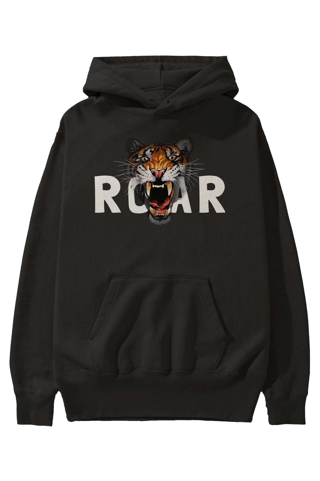 Teddy Bear Roar Ön Baskılı Hoodie Oversize Kapüşonlu Sweatshirt Erkek Kadın Unisex