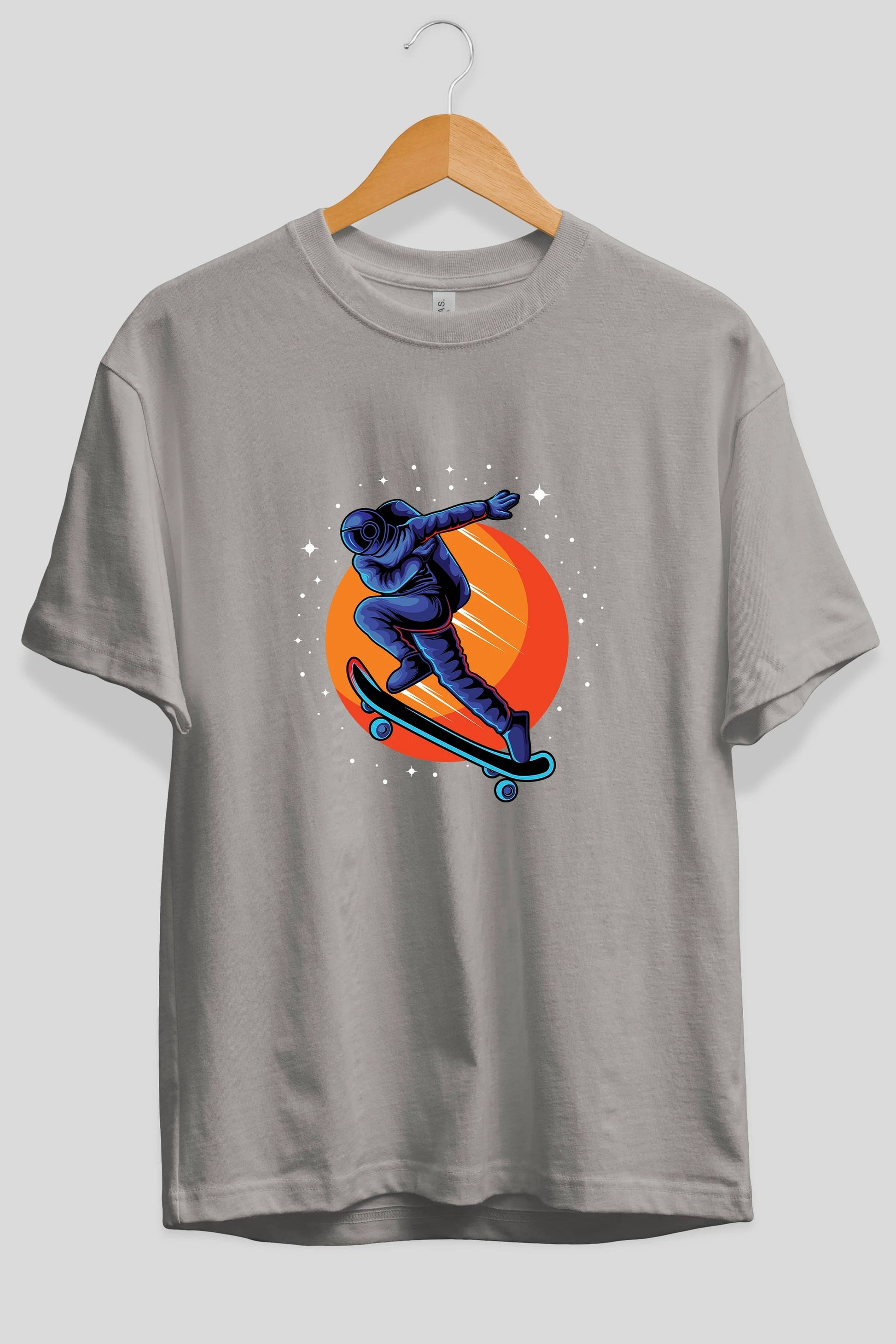 Astroskate Run Ön Baskılı Oversize t-shirt Erkek Kadın Unisex