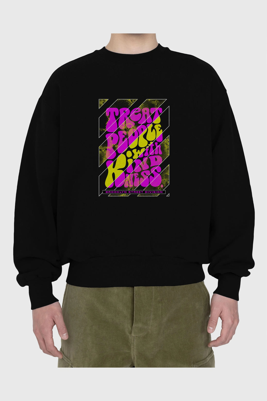 Treat People Ön Baskılı Oversize Sweatshirt Erkek Kadın Unisex