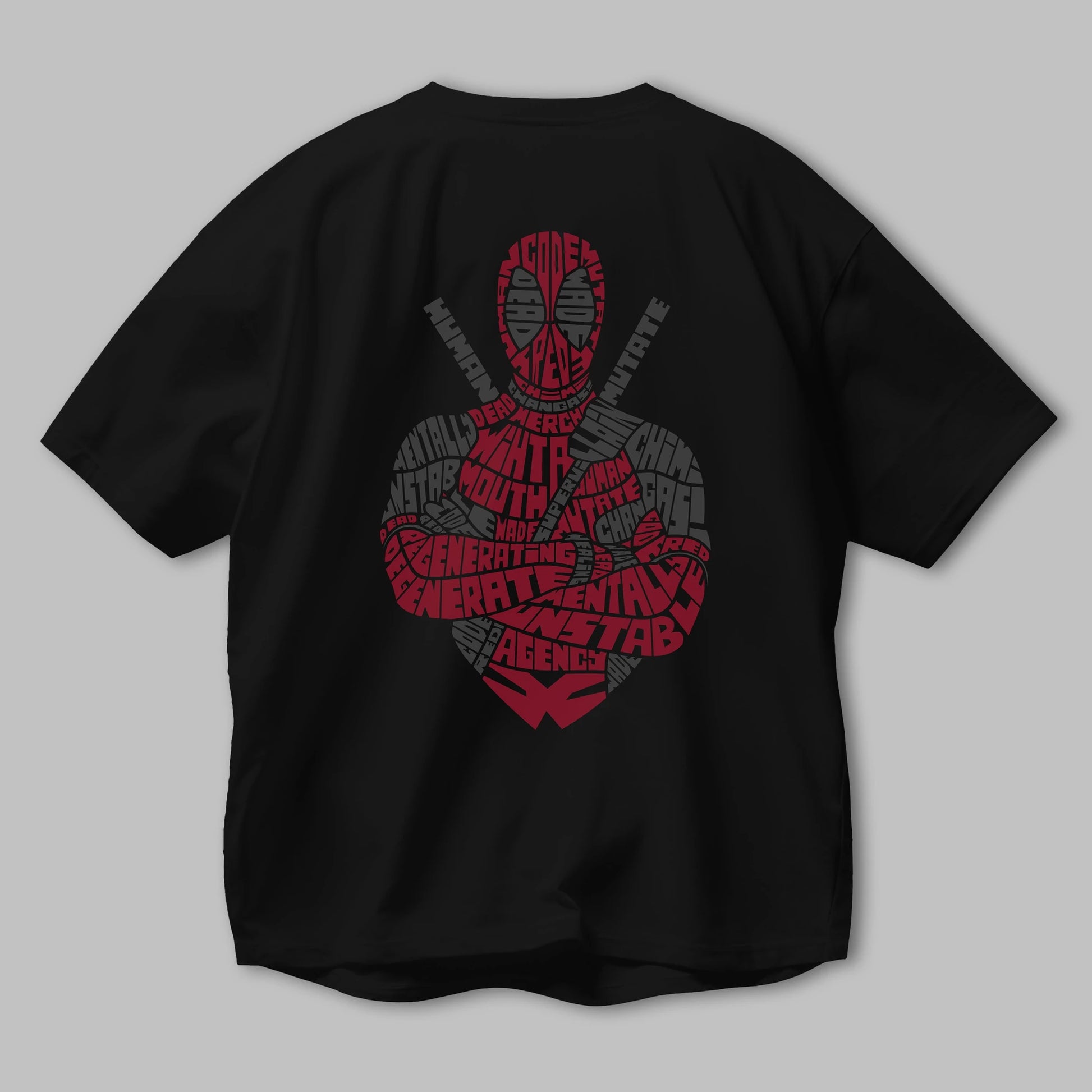 Dead Red Arka Baskılı Oversize t-shirt %100 pamuk Erkek Kadın Unisex