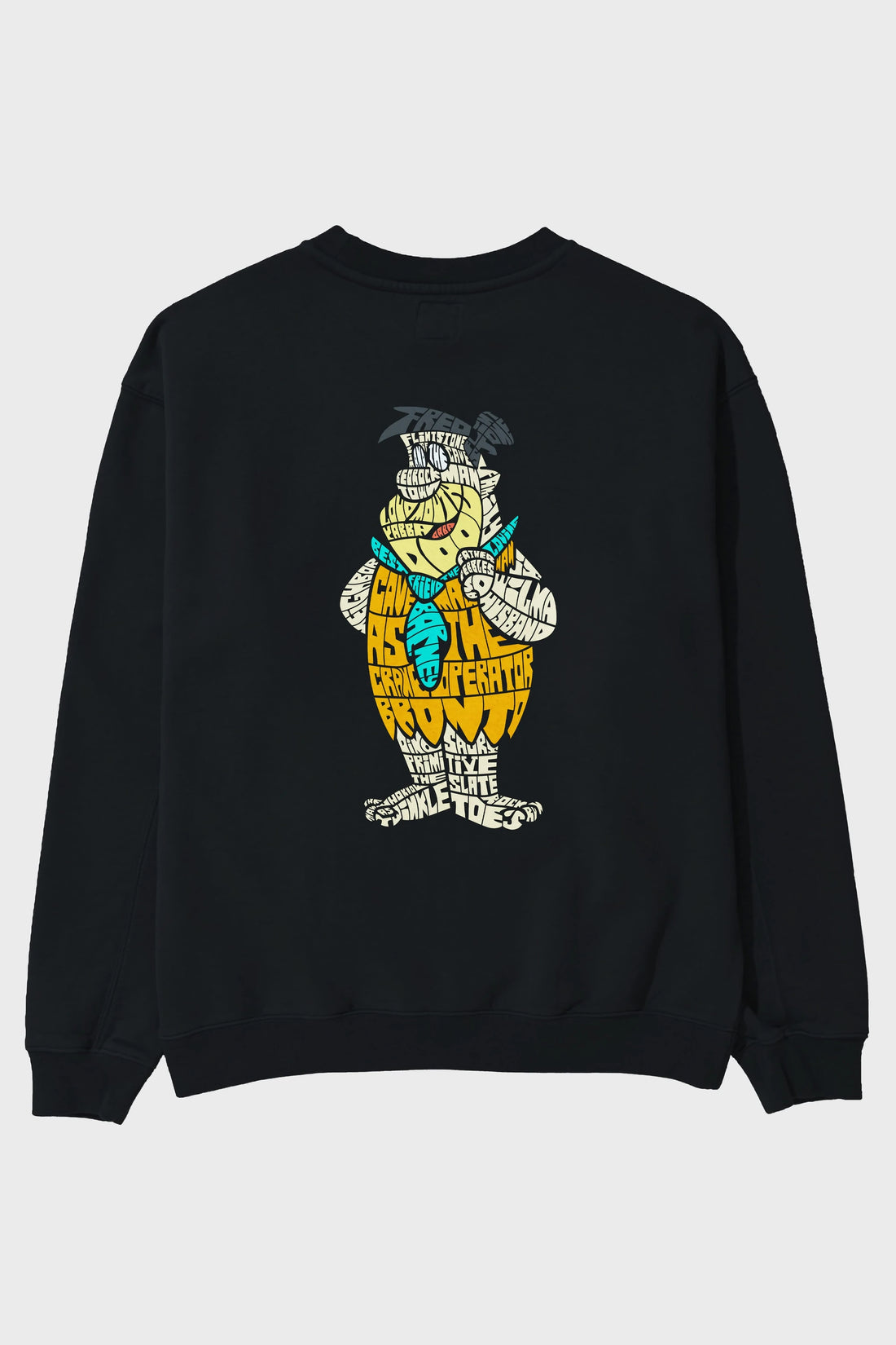 Fred Flintstone Arka Baskılı Oversize Sweatshirt Erkek Kadın Unisex