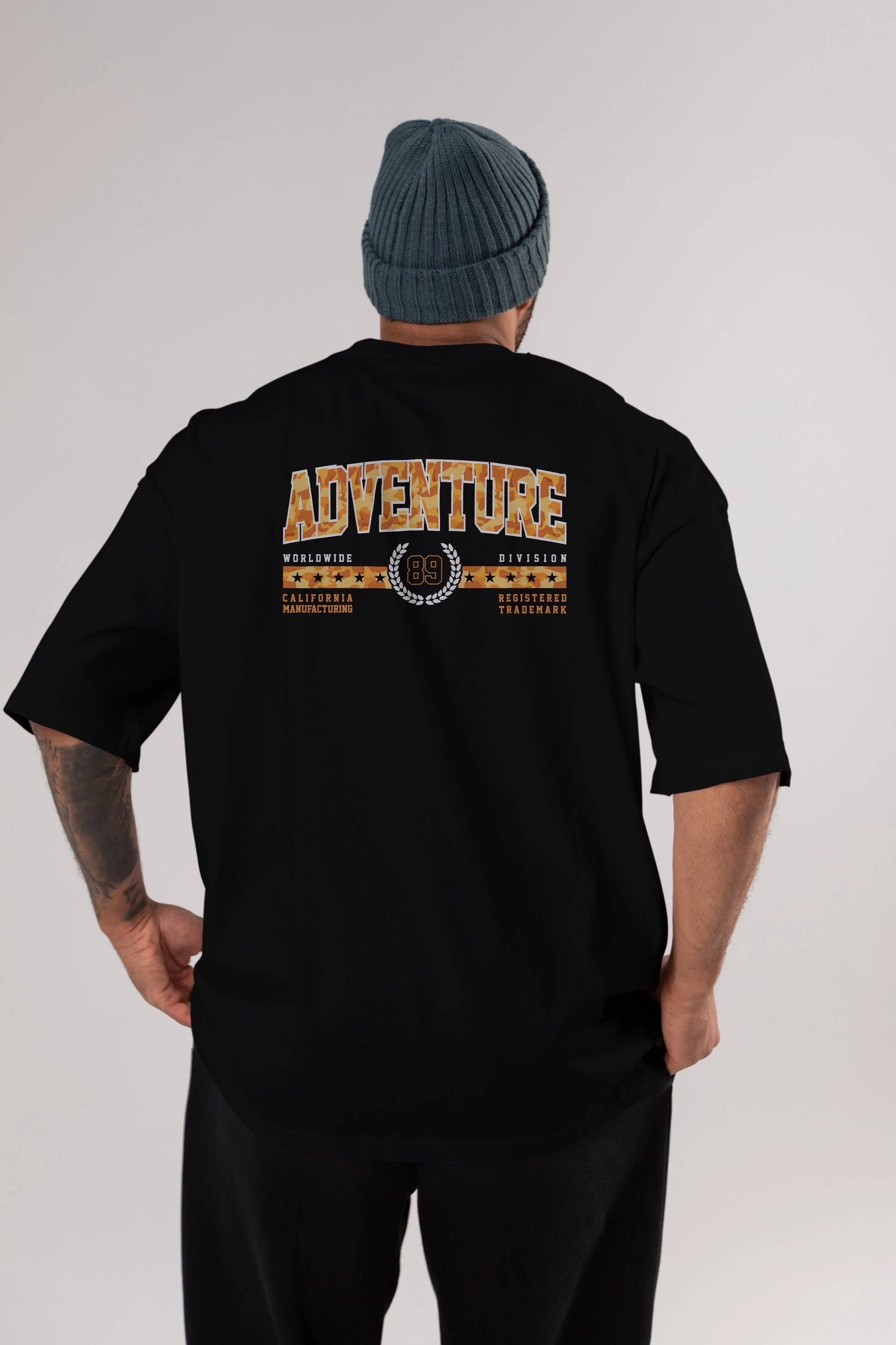 Adventure Arka Baskılı Oversize t-shirt Erkek Kadın Unisex