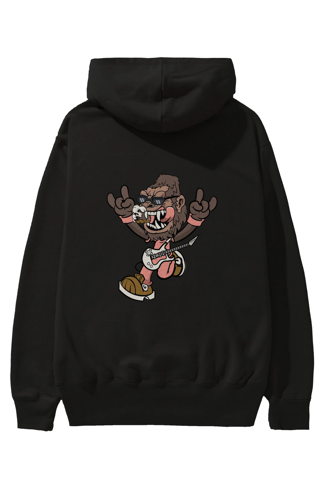 Gorilla Metal Arka Baskılı Hoodie Oversize Kapüşonlu Sweatshirt Erkek Kadın Unisex