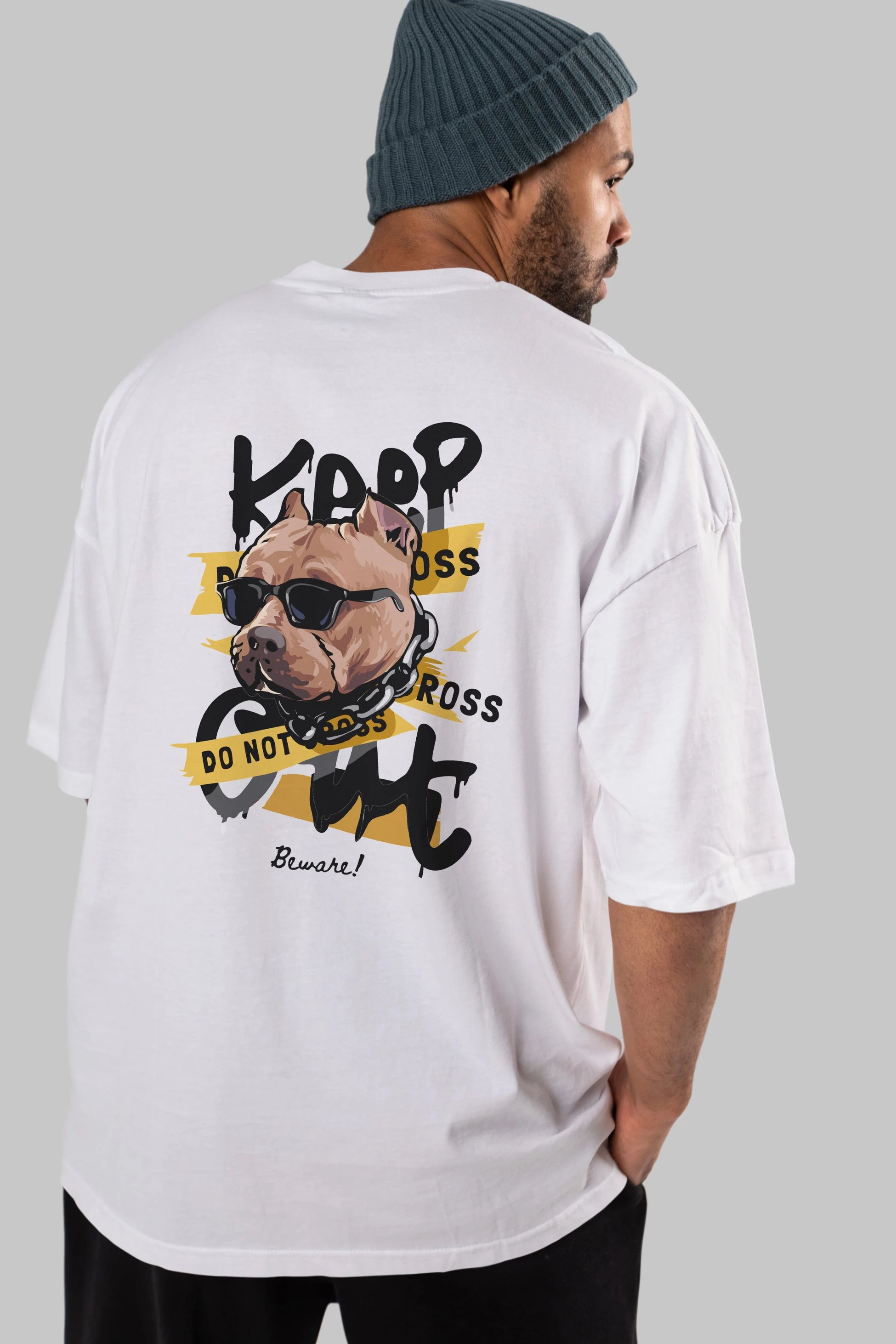 Teddy Bear Keep Arka Baskılı Oversize t-shirt Erkek Kadın Unisex %100 Pamuk