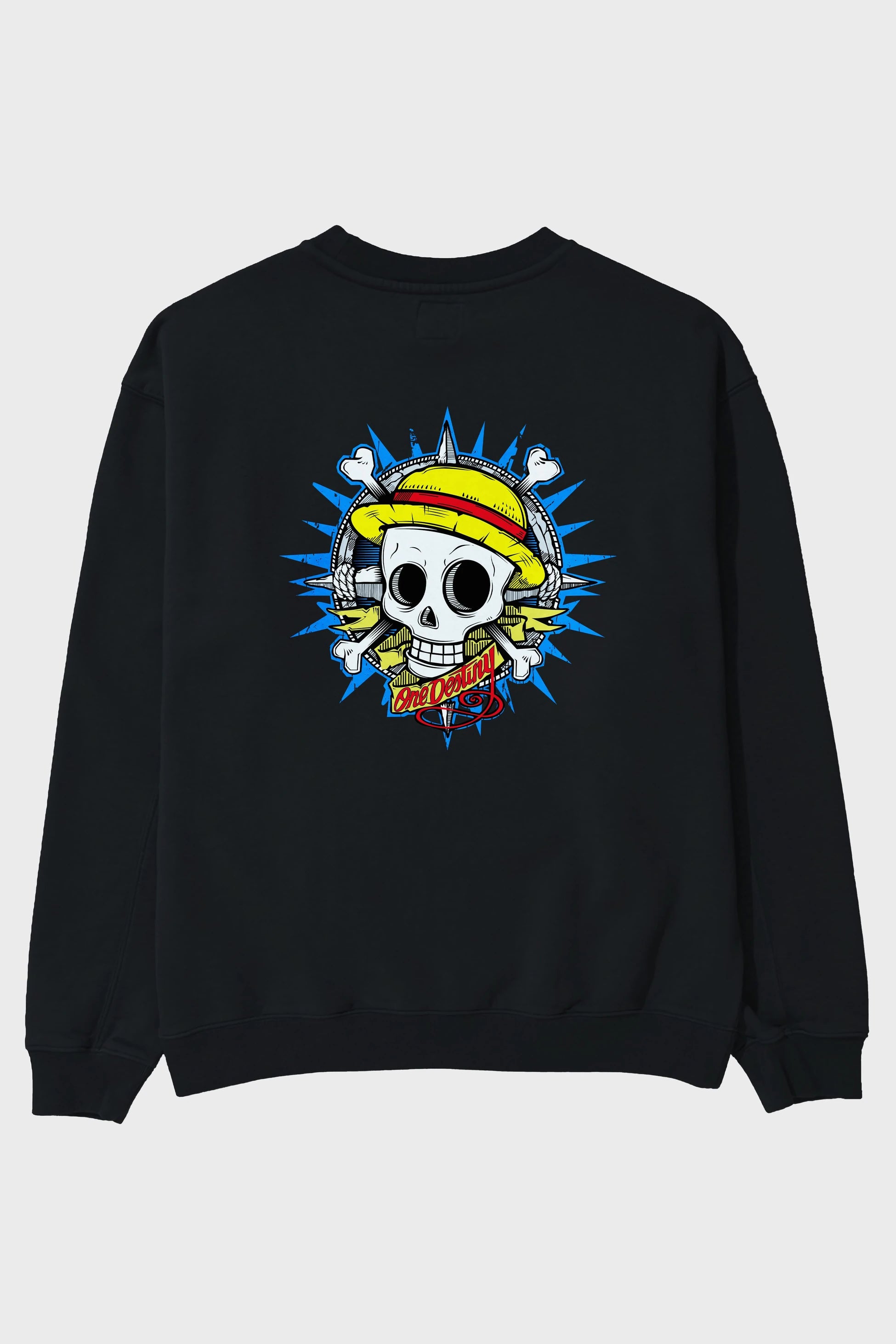 One destiny Arka Baskılı Anime Oversize Sweatshirt Erkek Kadın Unisex