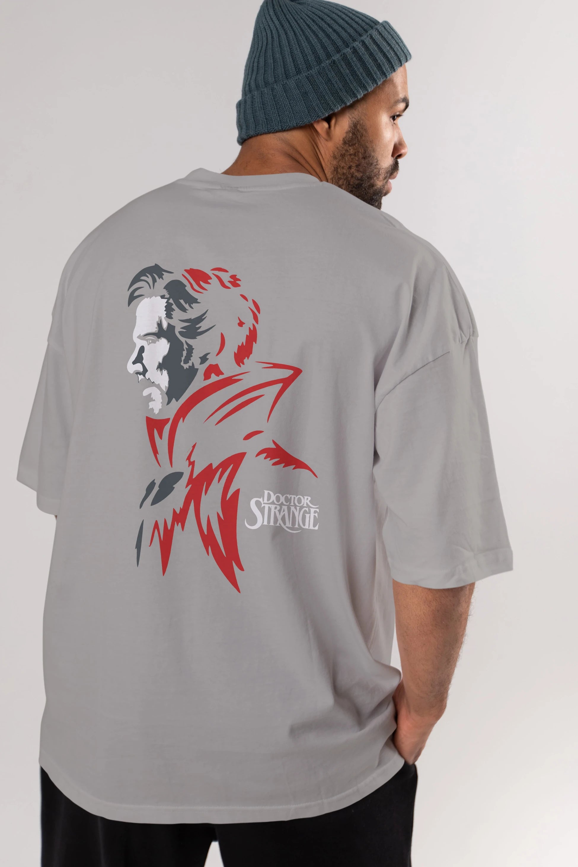 Doctor Strange (2) Arka Baskılı Oversize t-shirt Erkek Kadın Unisex %100 Pamuk Bisiklet Yaka tişort