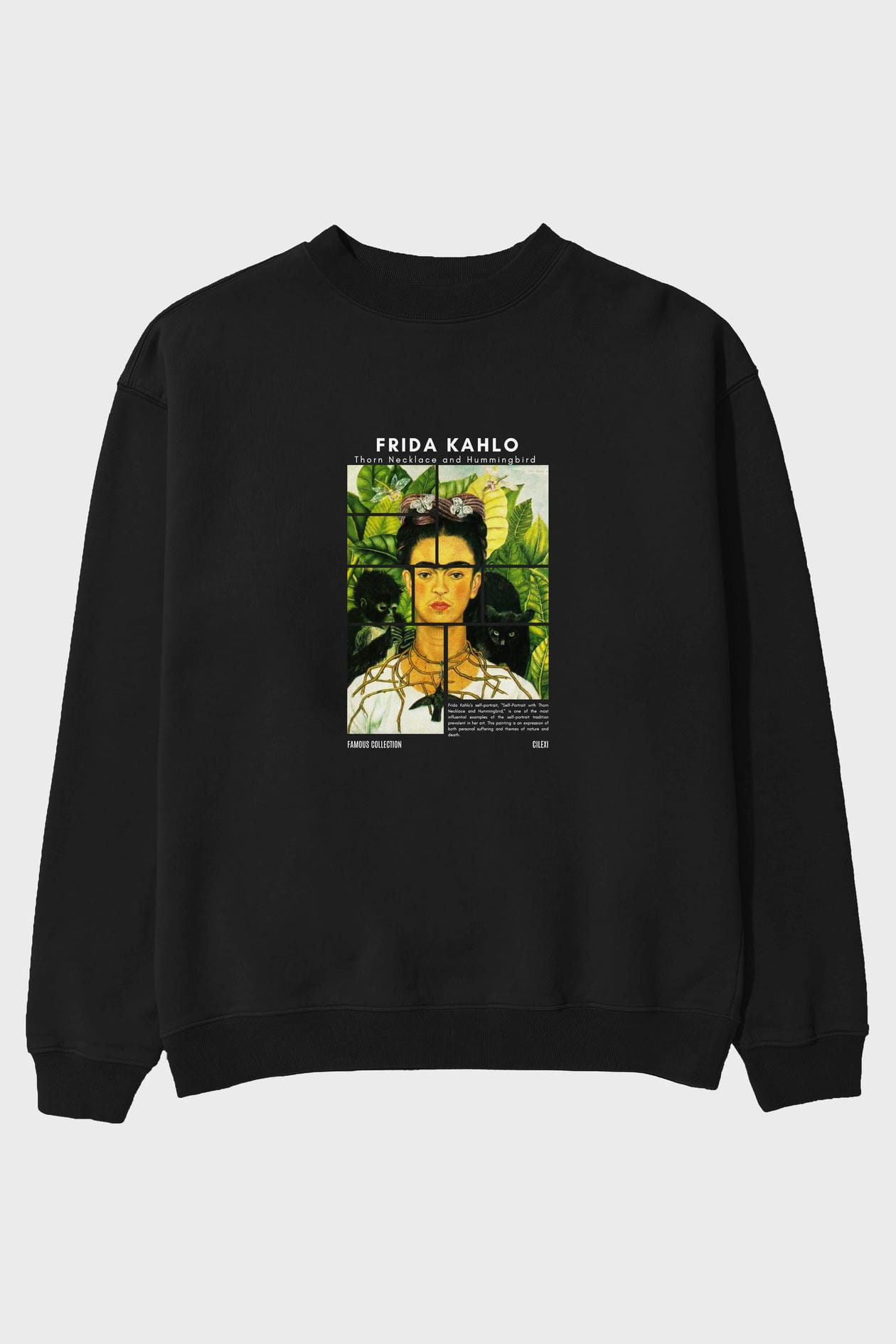 Frida Kahlo ön Baskılı Oversize Sweatshirt Erkek Kadın Unisex