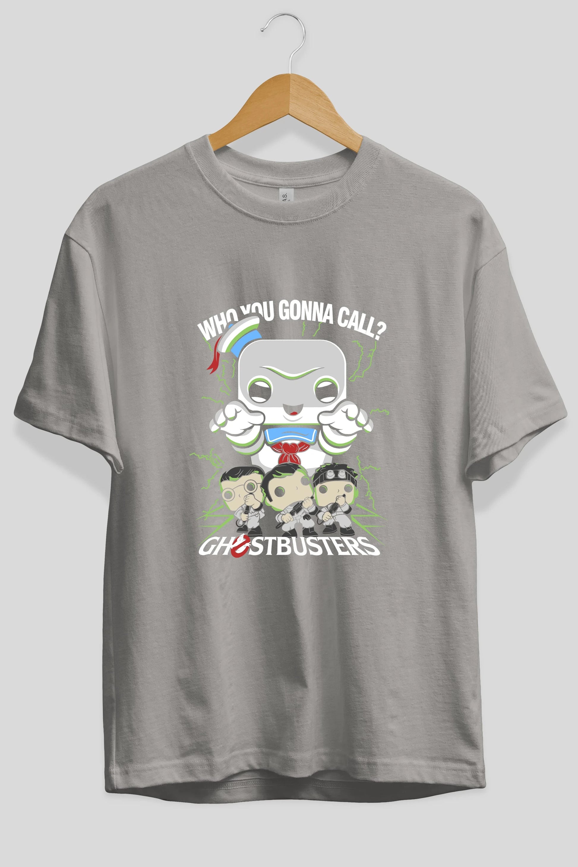 Ghostbusters Ön Baskılı Oversize t-shirt Erkek Kadın Unisex %100 Pamuk Bisiklet Yaka tişort
