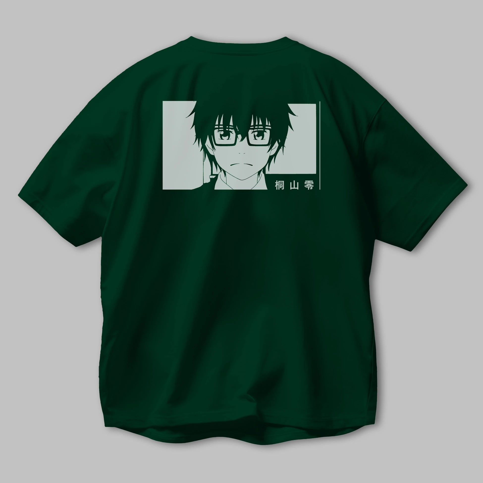 Rei Kiriyama 3 Anime Arka Baskılı Oversize t-shirt Erkek Kadın Unisex