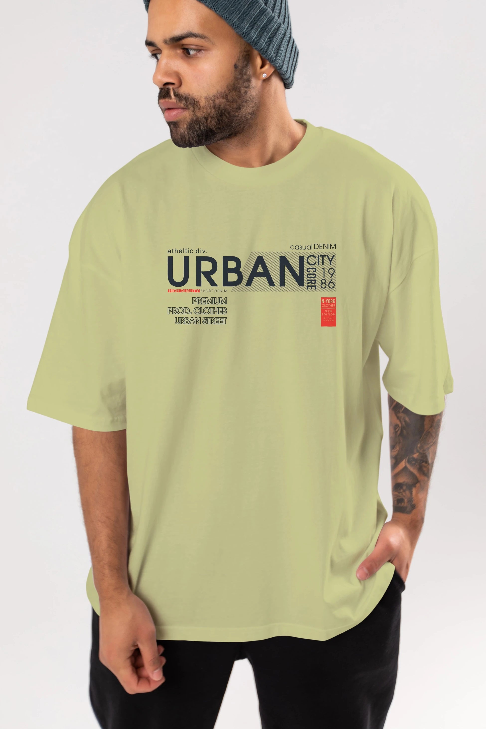 Urban Ön Baskılı Oversize t-shirt Erkek Kadın Unisex