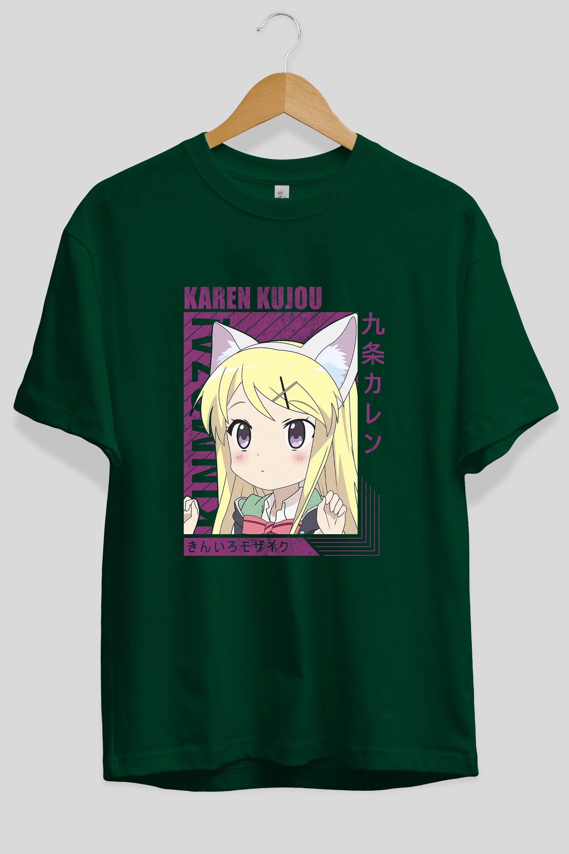 Karen Kujou 4 Anime Ön Baskılı Oversize t-shirt %100 pamuk Erkek Kadın Unisex