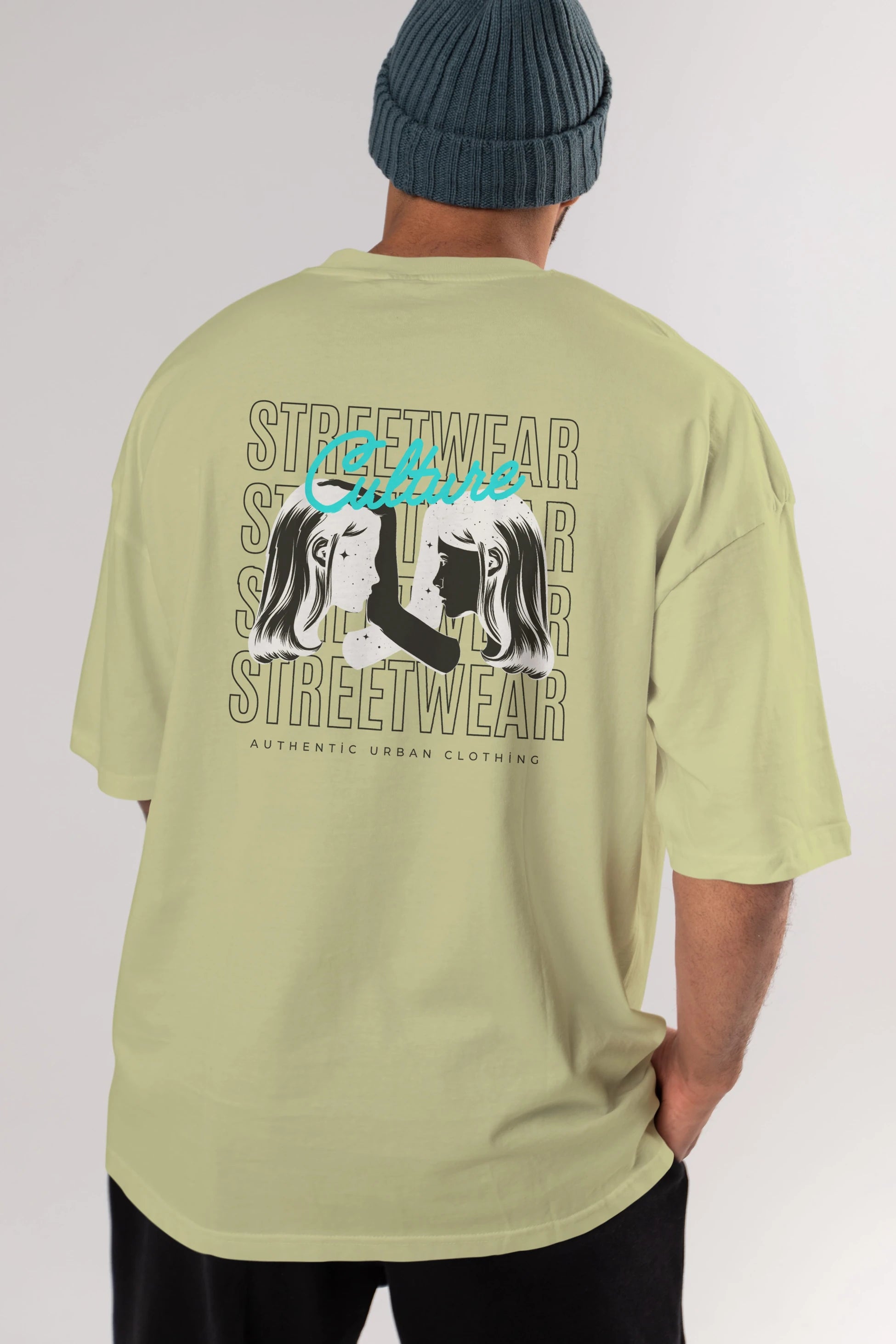 Culture Streetwear Yazılı Arka Baskılı Oversize t-shirt Erkek Kadın Unisex