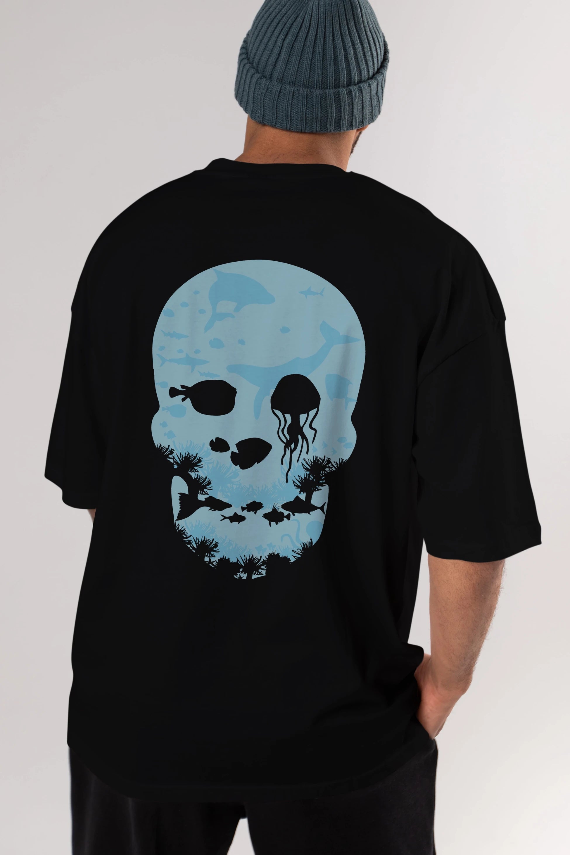 Dead Sea Arka Baskılı Oversize t-shirt %100 pamuk Erkek Kadın Unisex