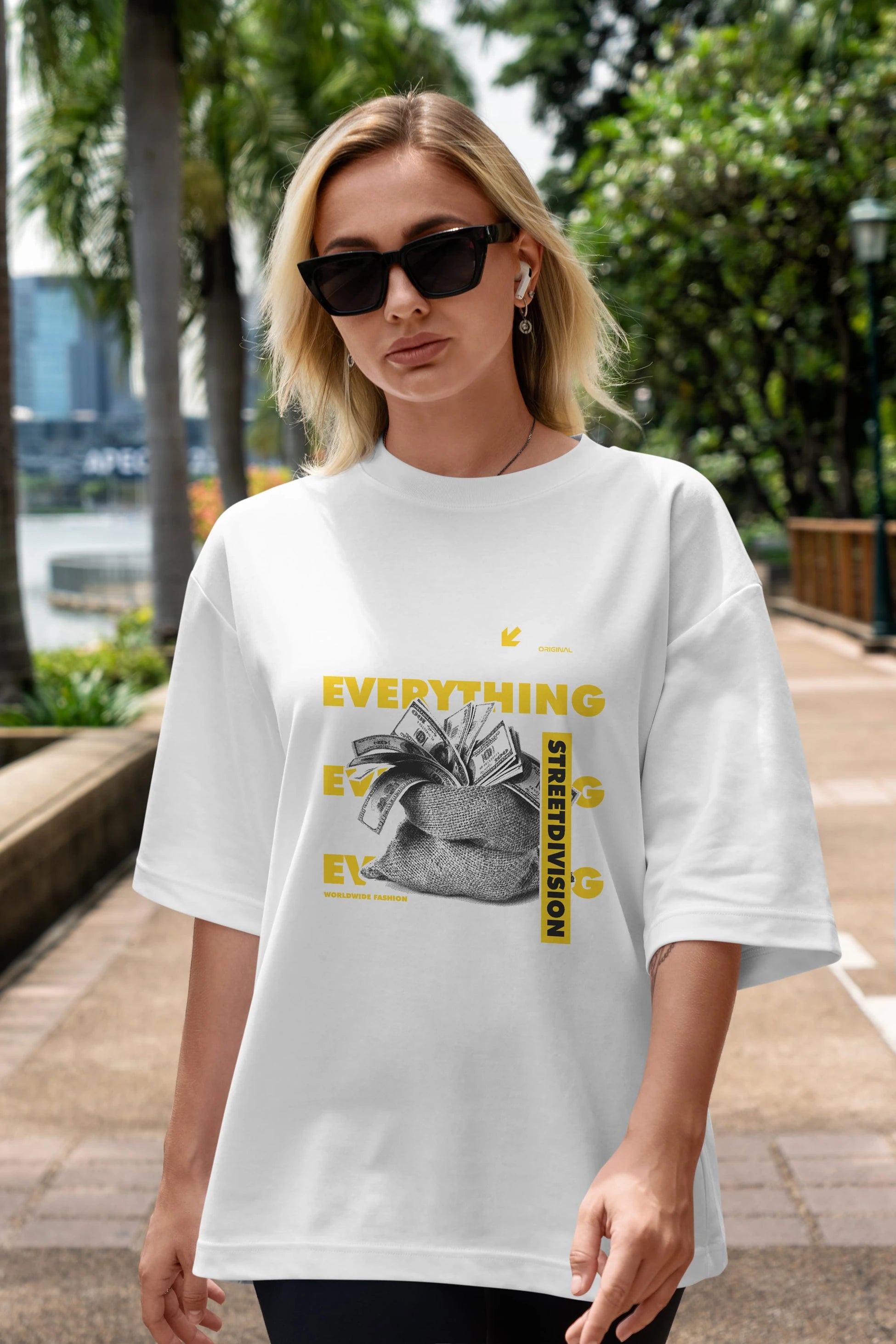 Not Everything Ön Baskılı Oversize t-shirt Erkek Kadın Unisex