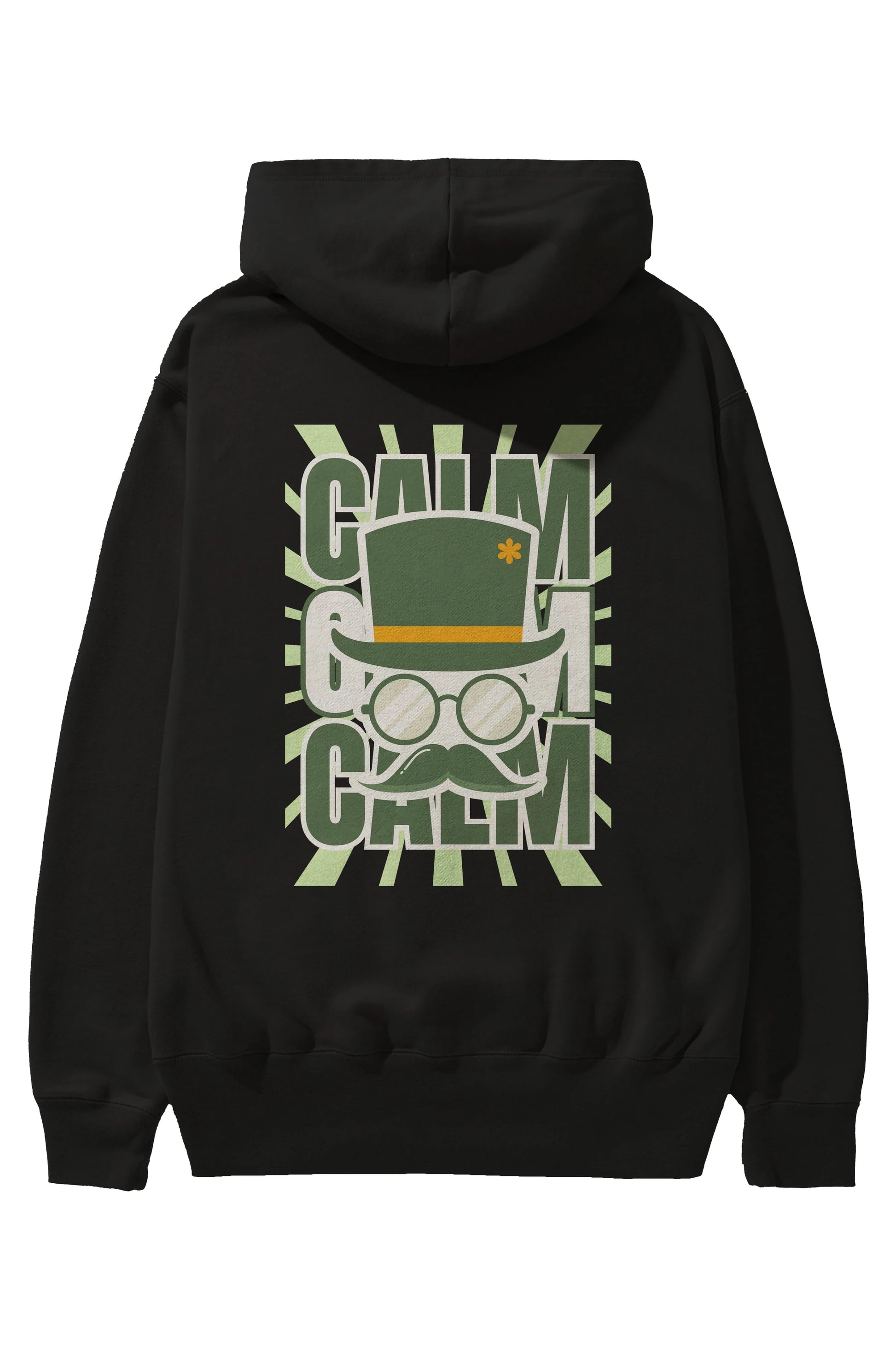 Calm Yazılı Arka Baskılı Oversize Hoodie Kapüşonlu Sweatshirt Erkek Kadın Unisex