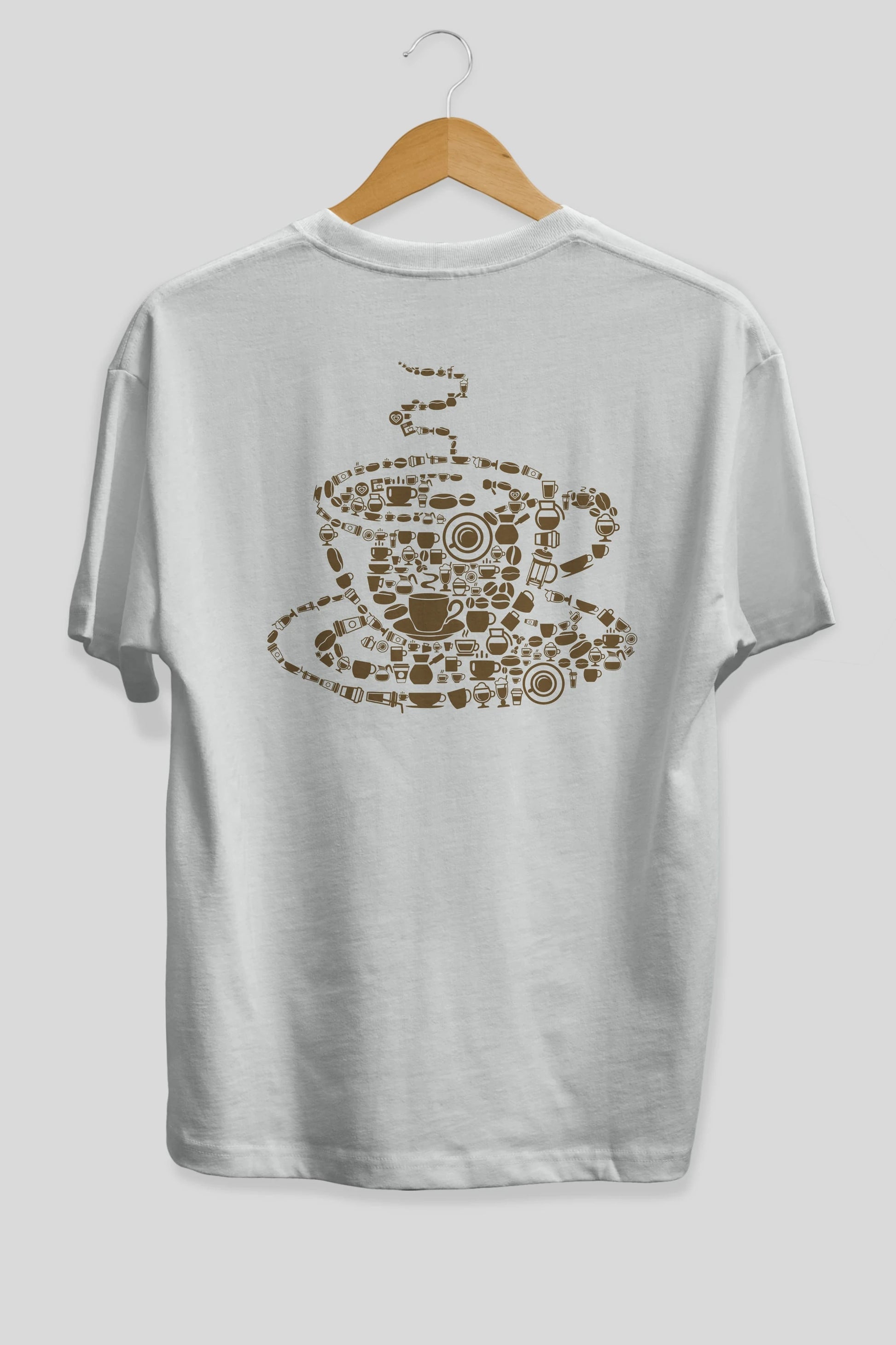 Coffee Arka Baskılı Oversize t-shirt %100 pamuk Erkek Kadın Unisex