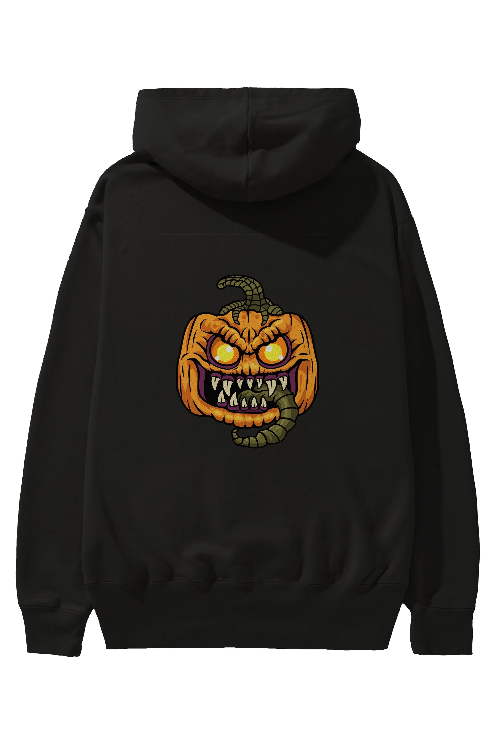 Halloween Arka Baskılı Hoodie Oversize Kapüşonlu Sweatshirt Erkek Kadın Unisex