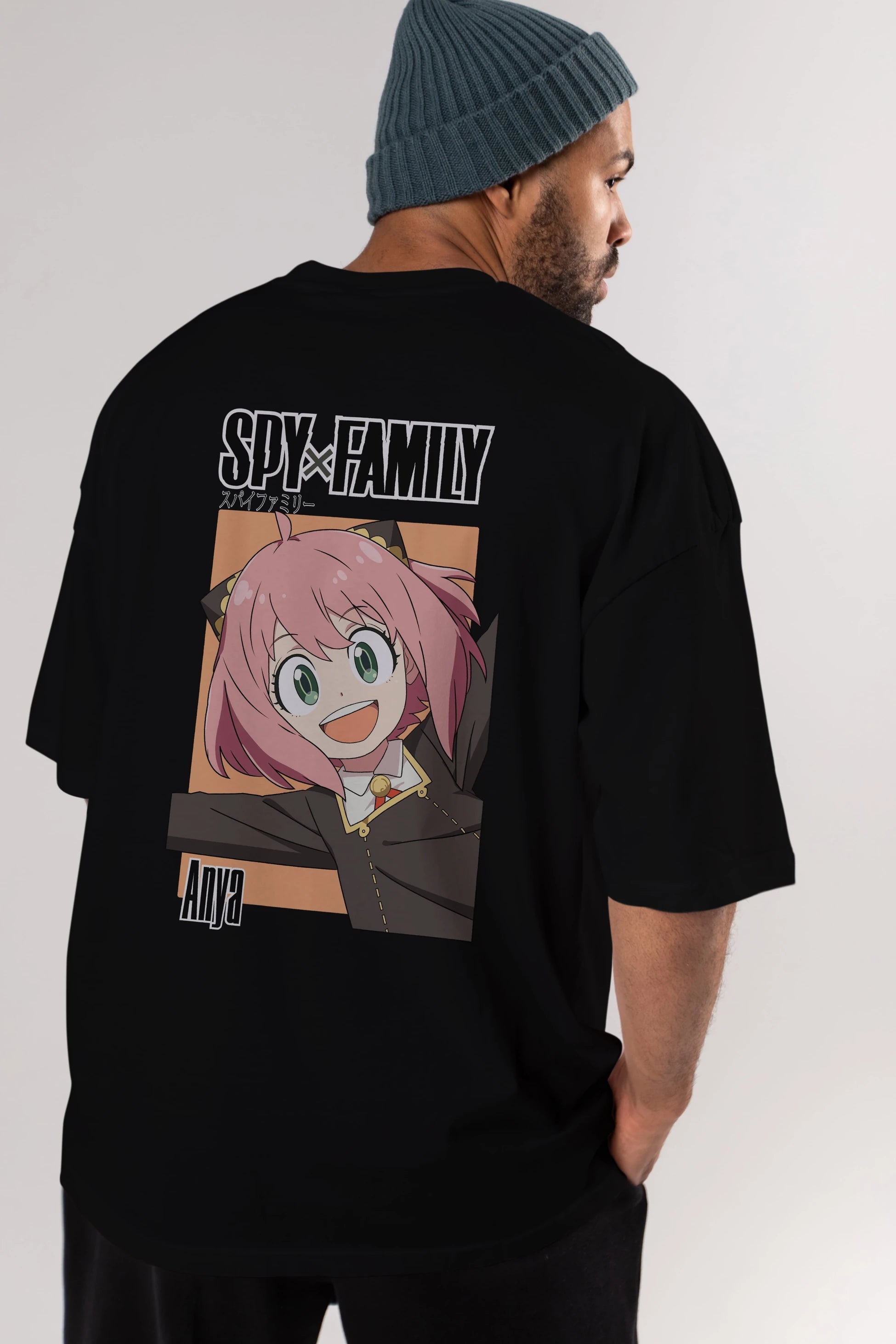 SPY X FAMILY Anya Anime Arka Baskılı Oversize t-shirt Erkek Kadın Unisex
