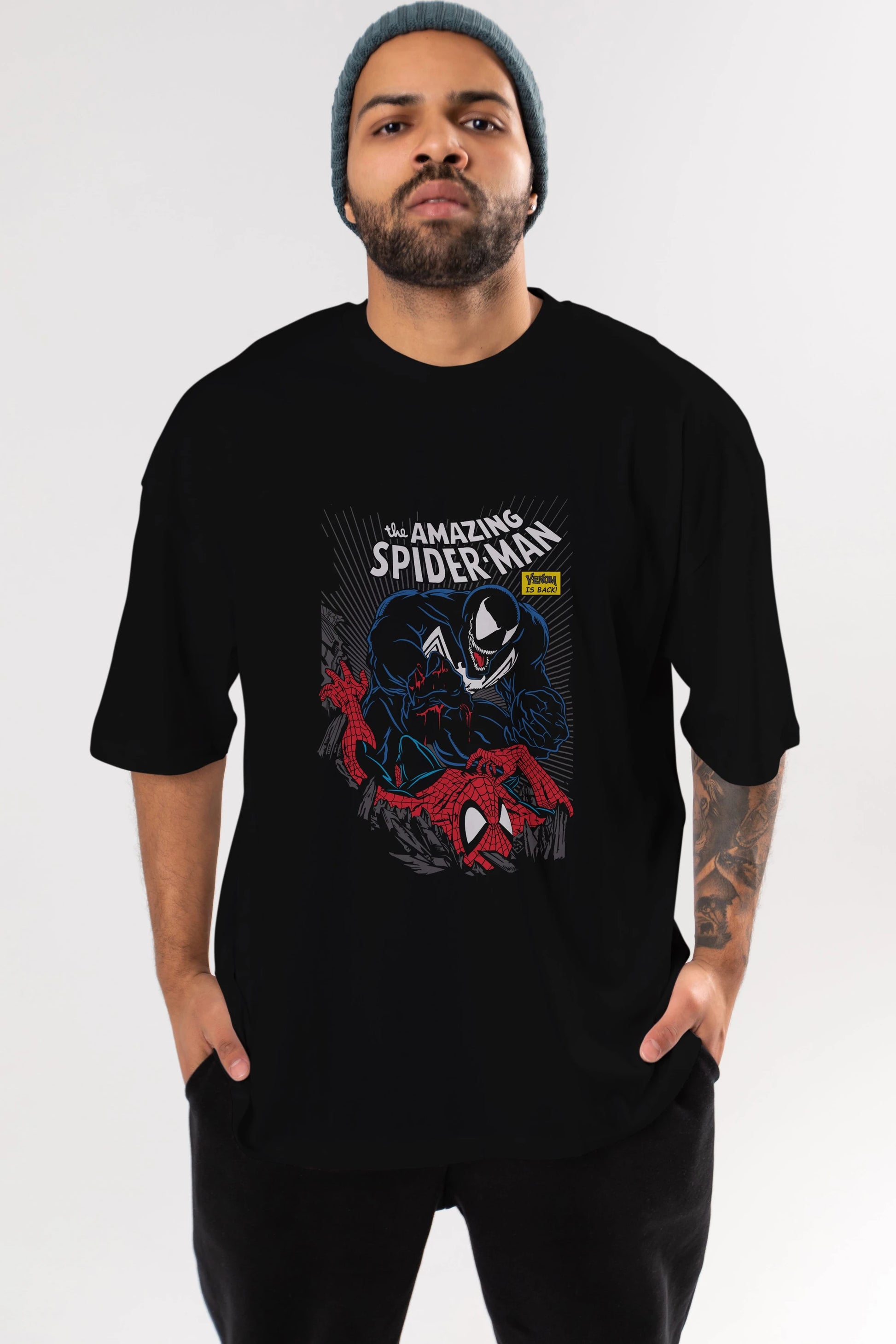 Venom (19) Ön Baskılı Oversize t-shirt Erkek Kadın Unisex %100 Pamuk Bisiklet Yaka tişort