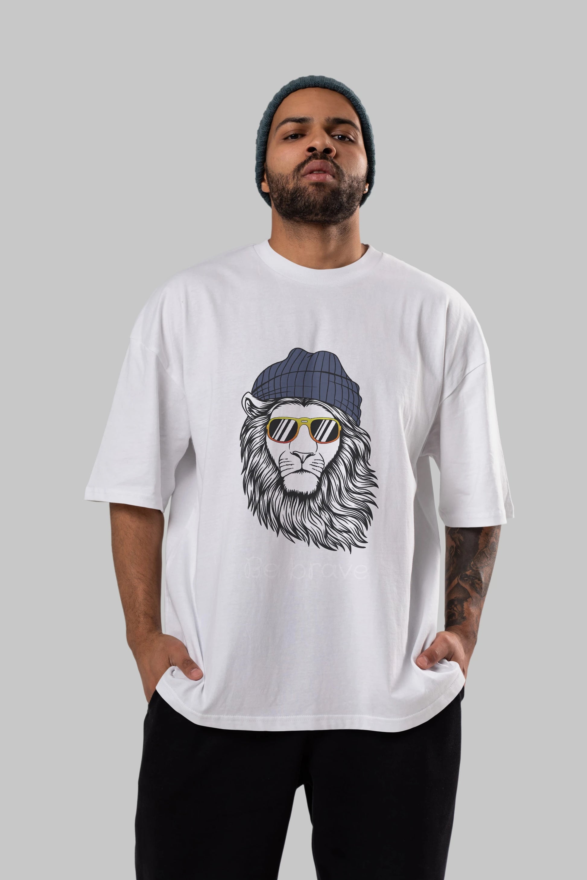 Be Brave Ön Baskılı Oversize t-shirt Erkek Kadın Unisex