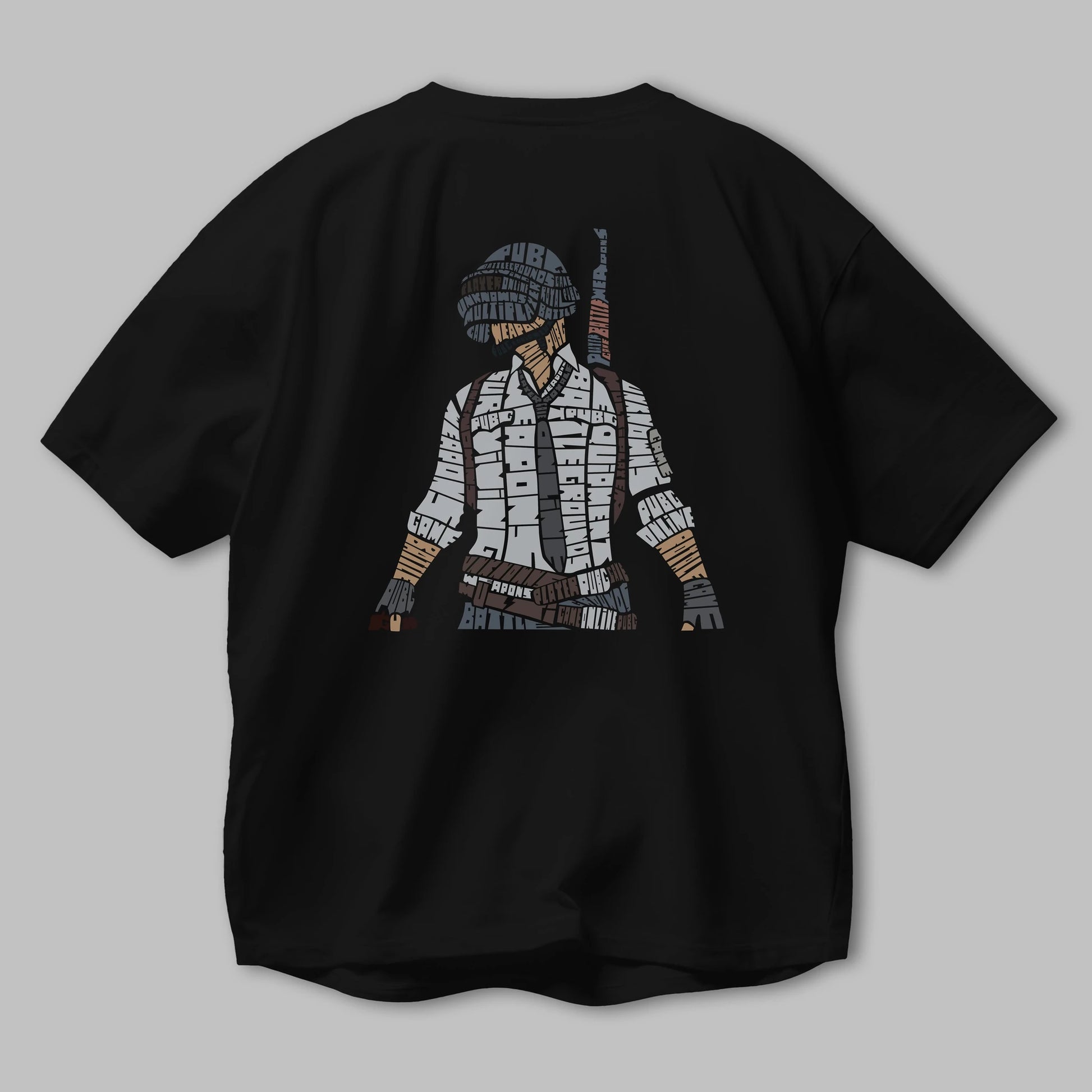 Pubg Arka Baskılı Oversize t-shirt %100 pamuk Erkek Kadın Unisex
