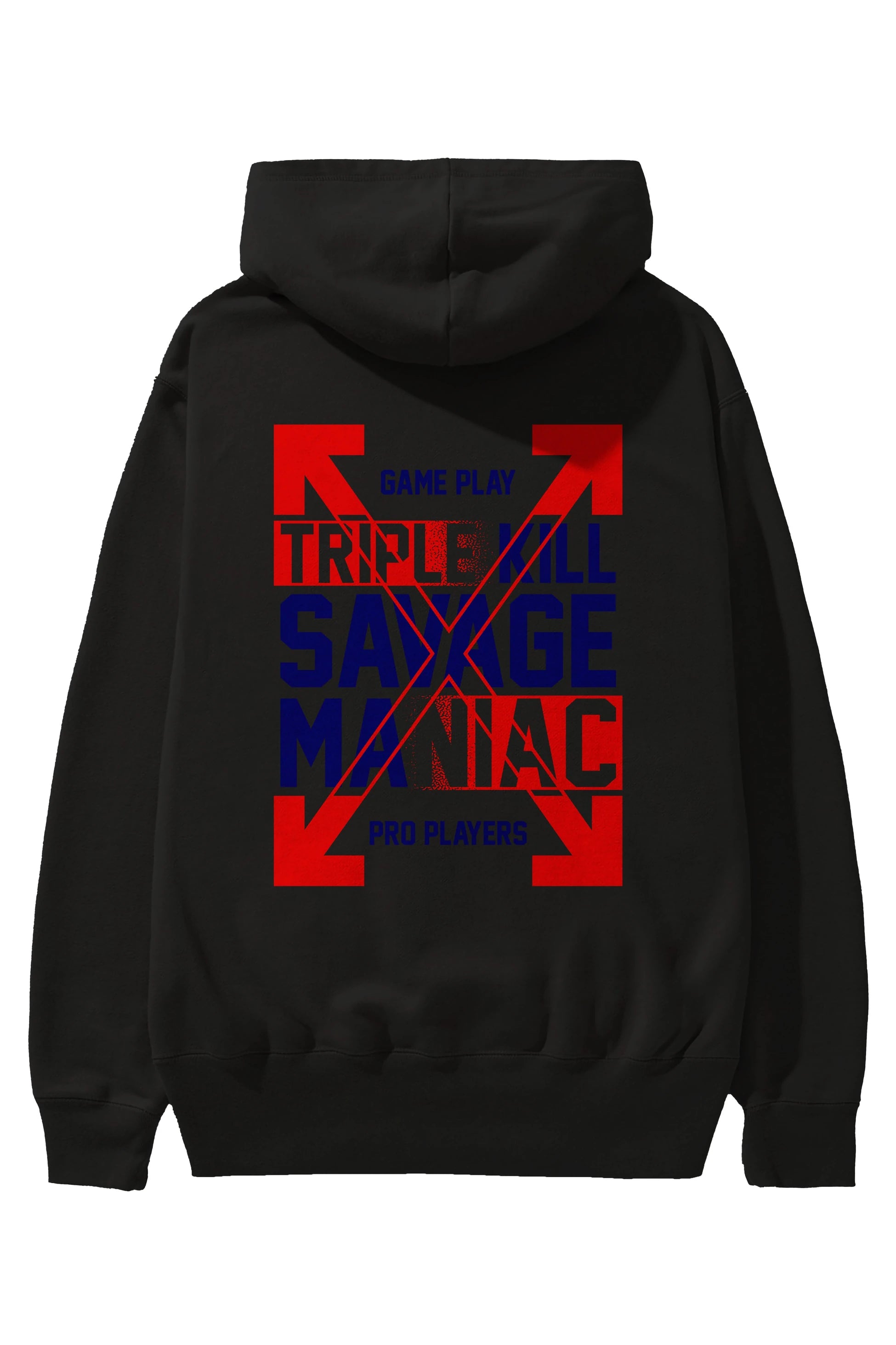 Kill Savage Arka Baskılı Hoodie Oversize Kapüşonlu Sweatshirt Erkek Kadın Unisex