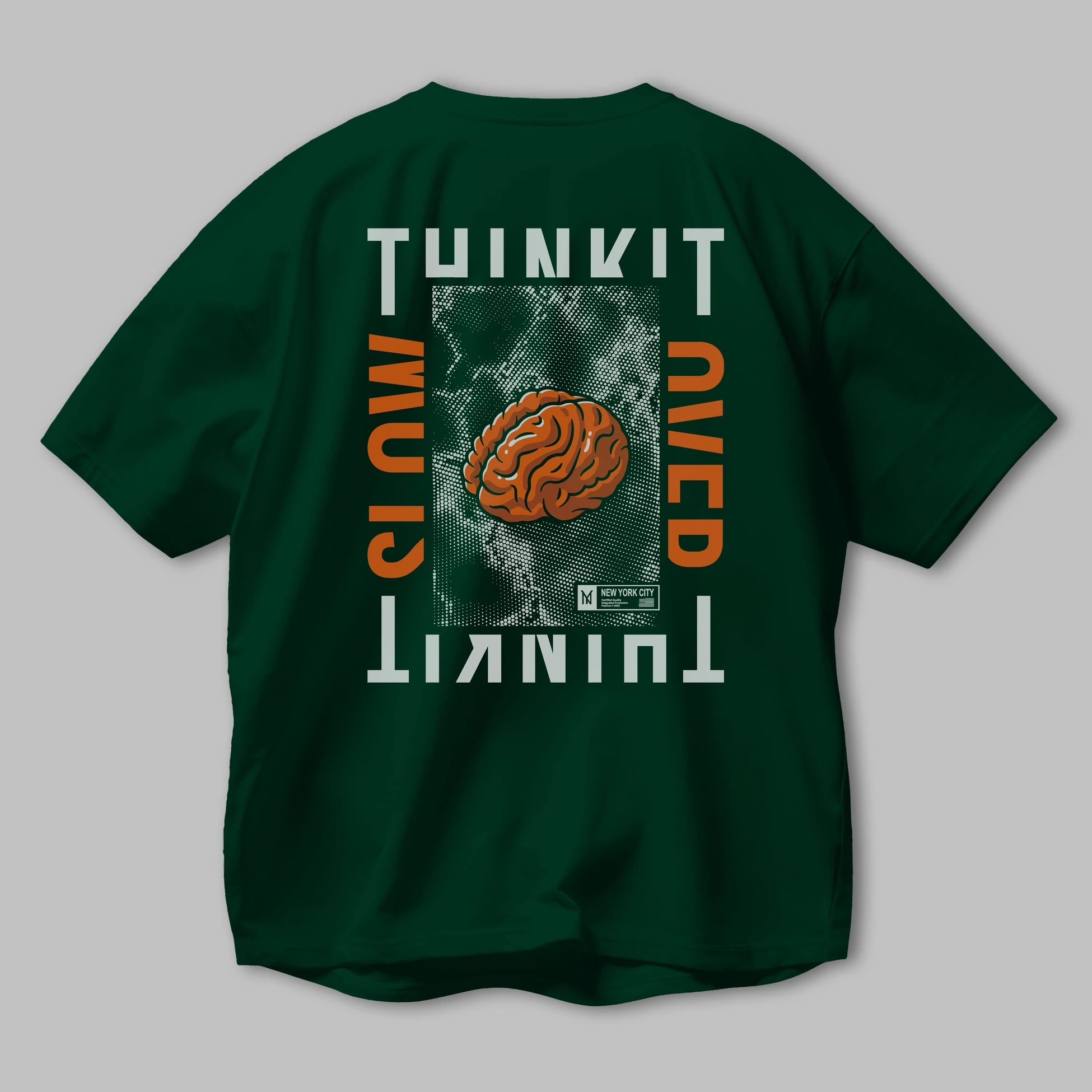 Think it Arka Baskılı Oversize t-shirt Erkek Kadın Unisex