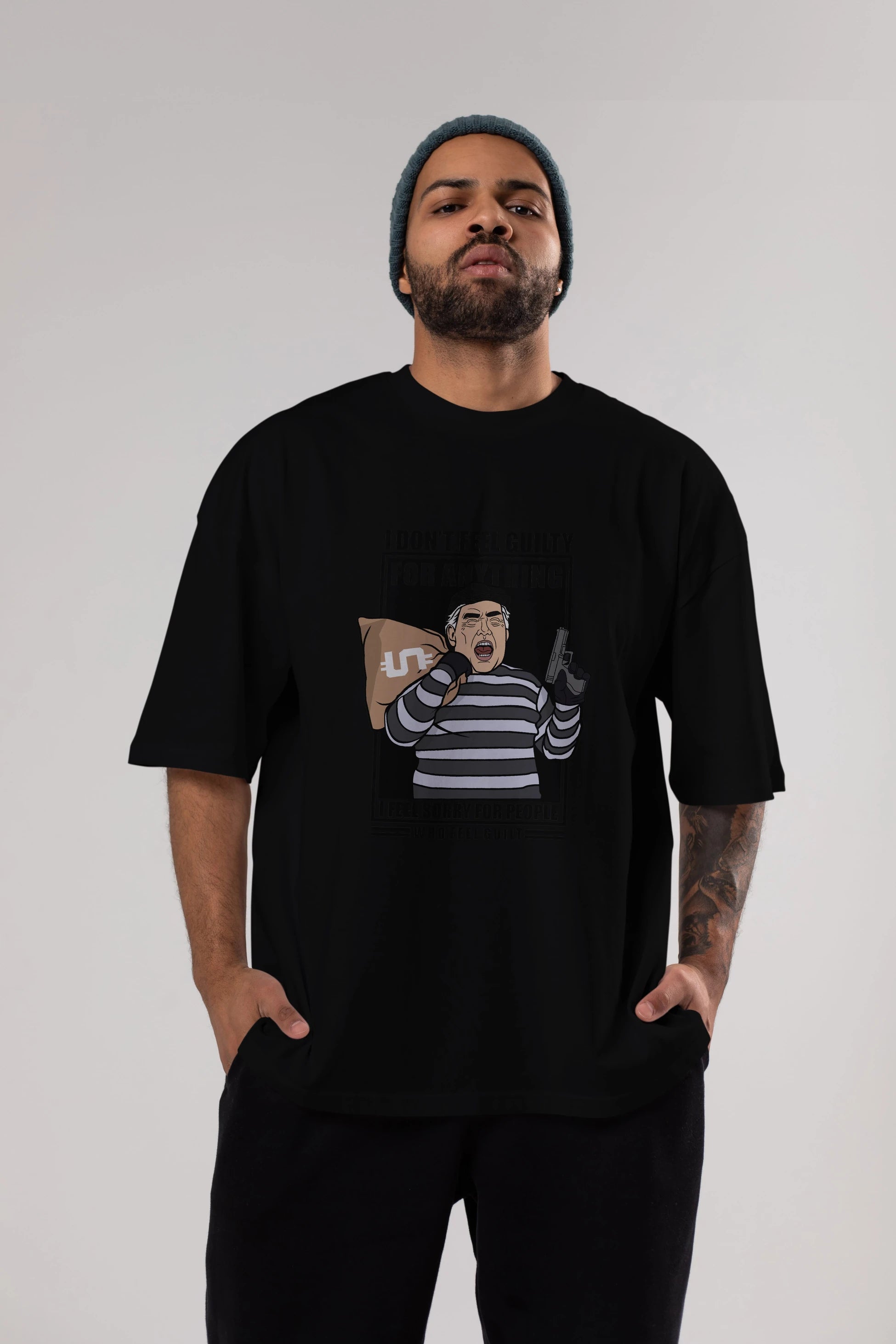 Criminal Trump Ön Baskılı Oversize t-shirt Erkek Kadın Unisex %100 Pamuk tişort