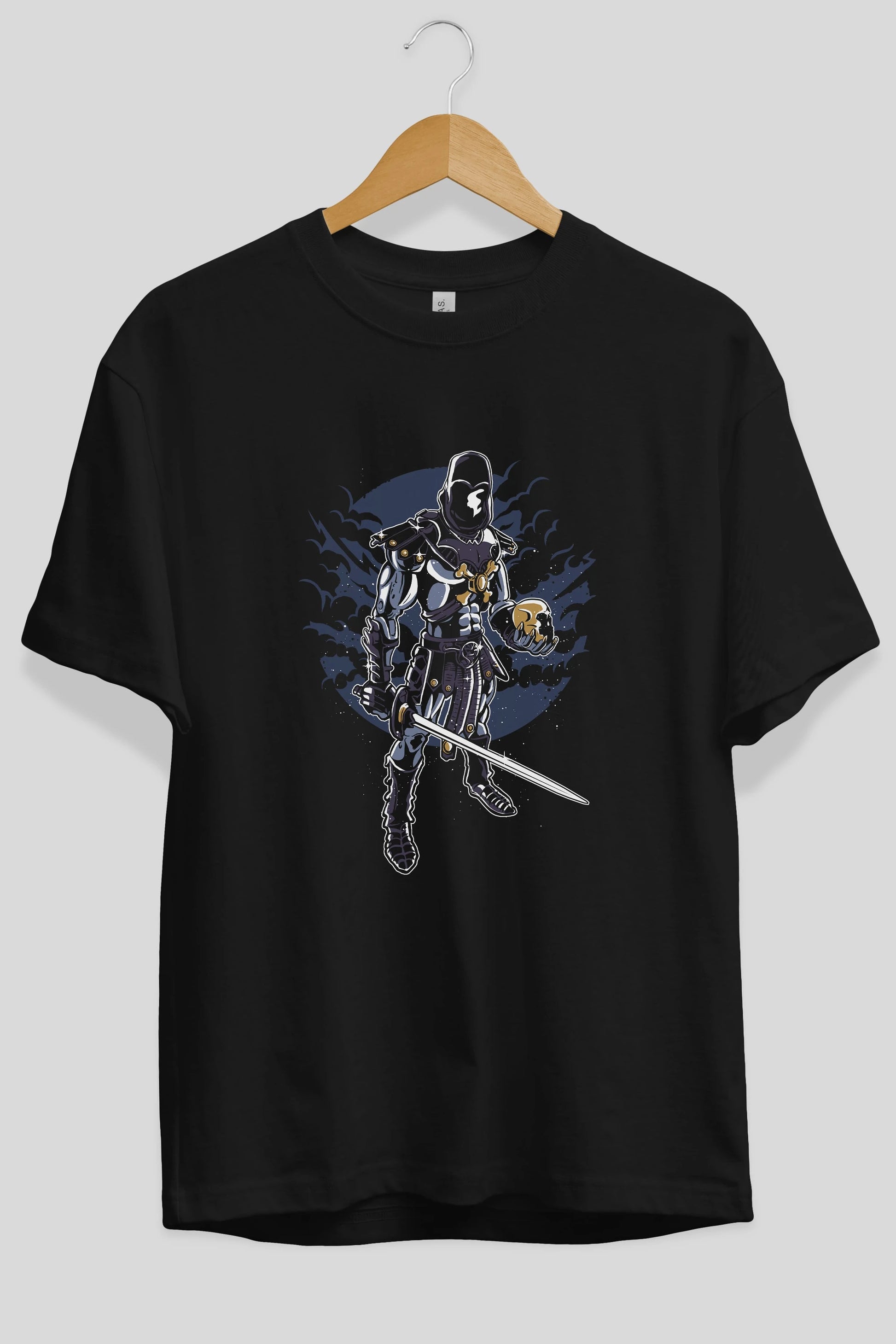 Skeleton King Ön Baskılı Oversize t-shirt Erkek Kadın Unisex %100 Pamuk tişort