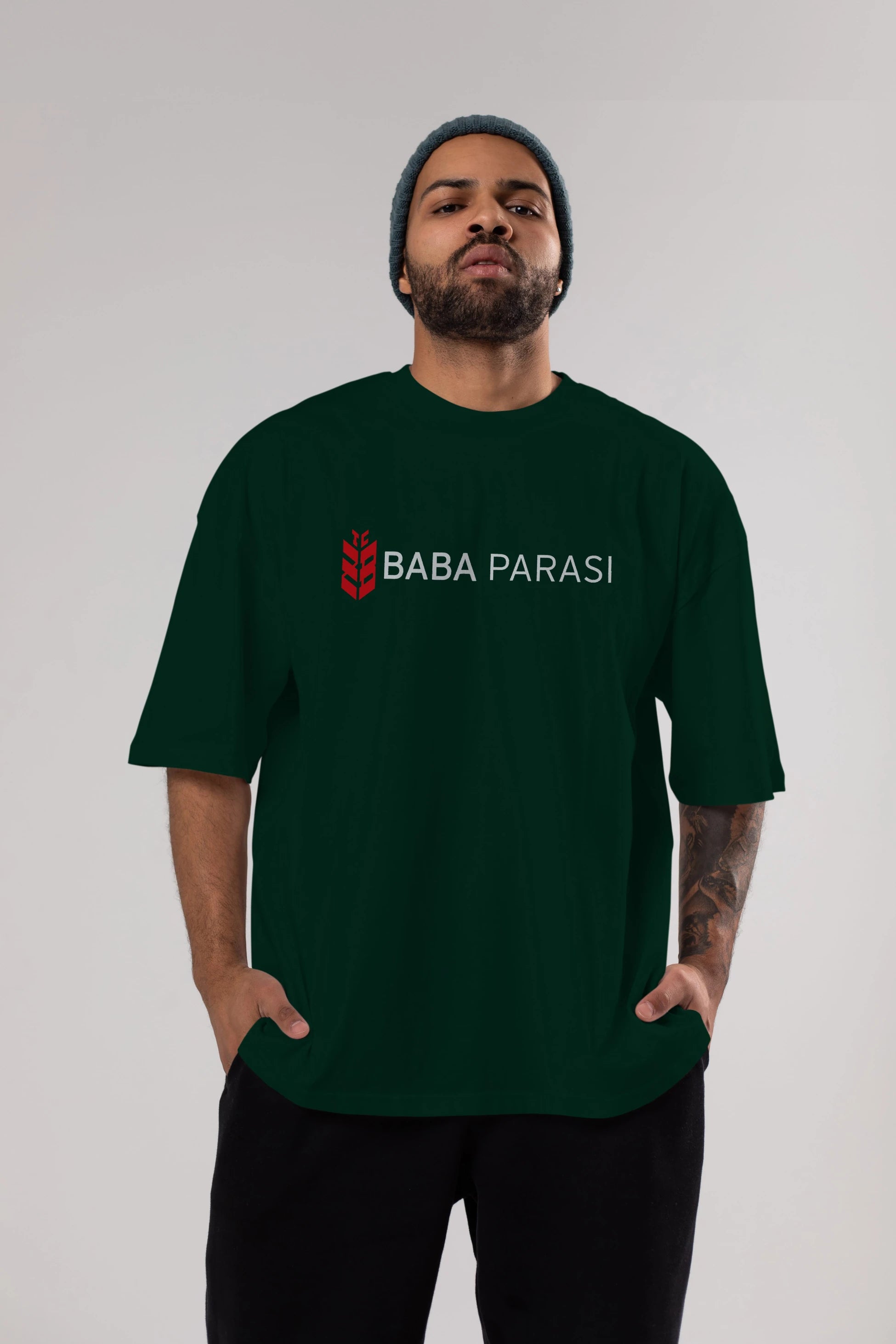 Baba Parası Ön Baskılı Oversize t-shirt %100 pamuk Erkek Kadın Unisex