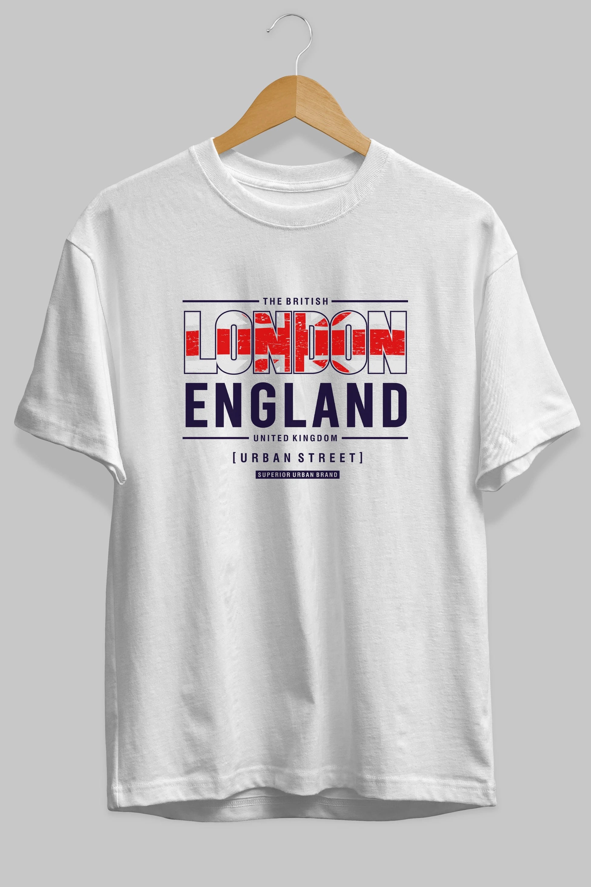 London England 2 Ön Baskılı Oversize t-shirt Erkek Kadın Unisex