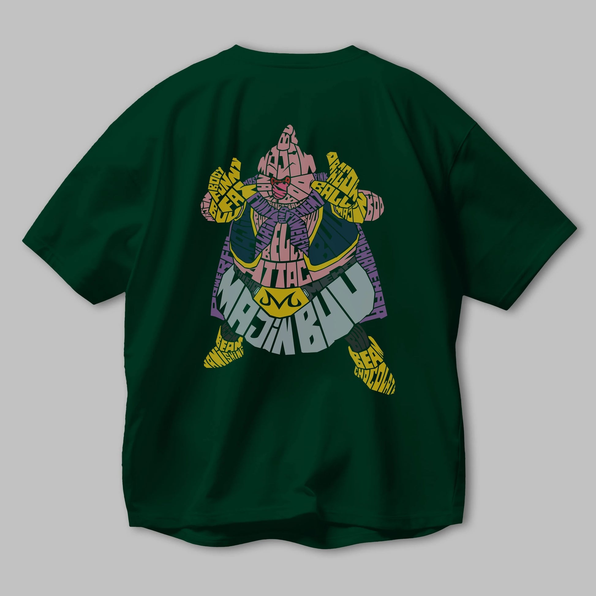 Majin Buu Arka Baskılı Oversize t-shirt %100 pamuk Erkek Kadın Unisex