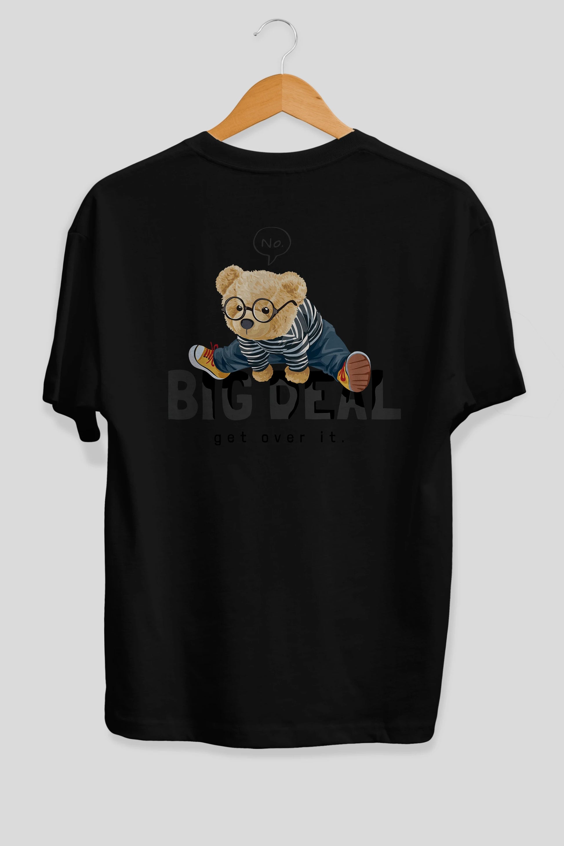 Teddy Bear Big Deal Arka Baskılı Oversize t-shirt Erkek Kadın Unisex %100 Pamuk