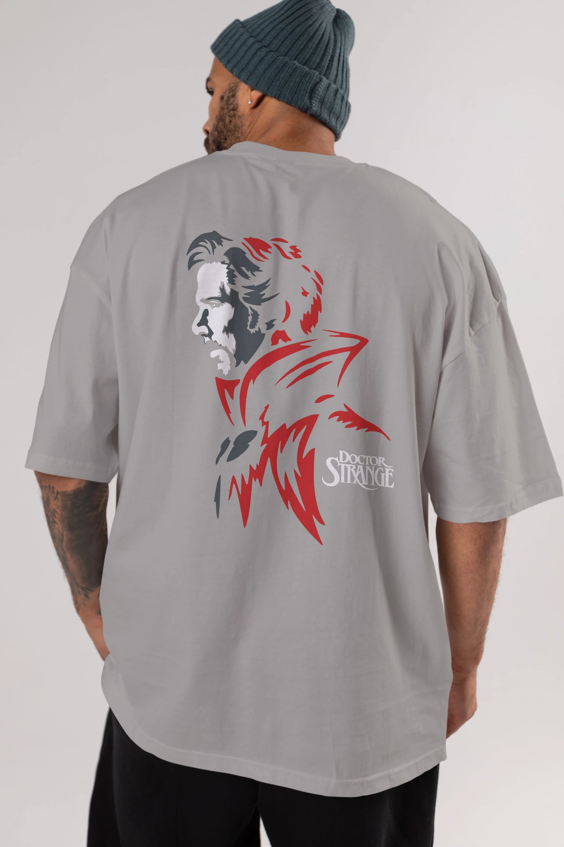 Doctor Strange (2) Arka Baskılı Oversize t-shirt Erkek Kadın Unisex %100 Pamuk Bisiklet Yaka tişort