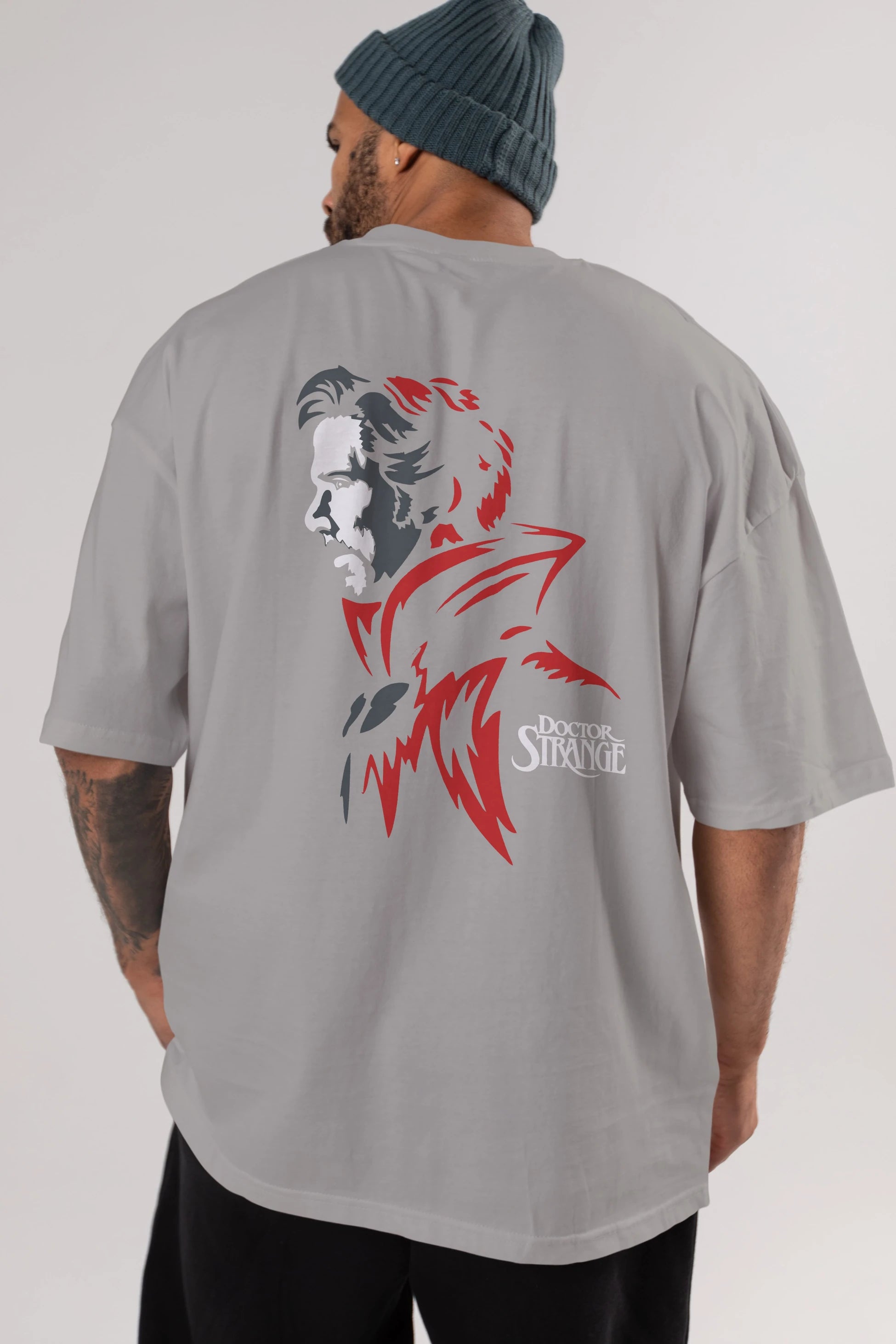 Doctor Strange (2) Arka Baskılı Oversize t-shirt Erkek Kadın Unisex %100 Pamuk Bisiklet Yaka tişort