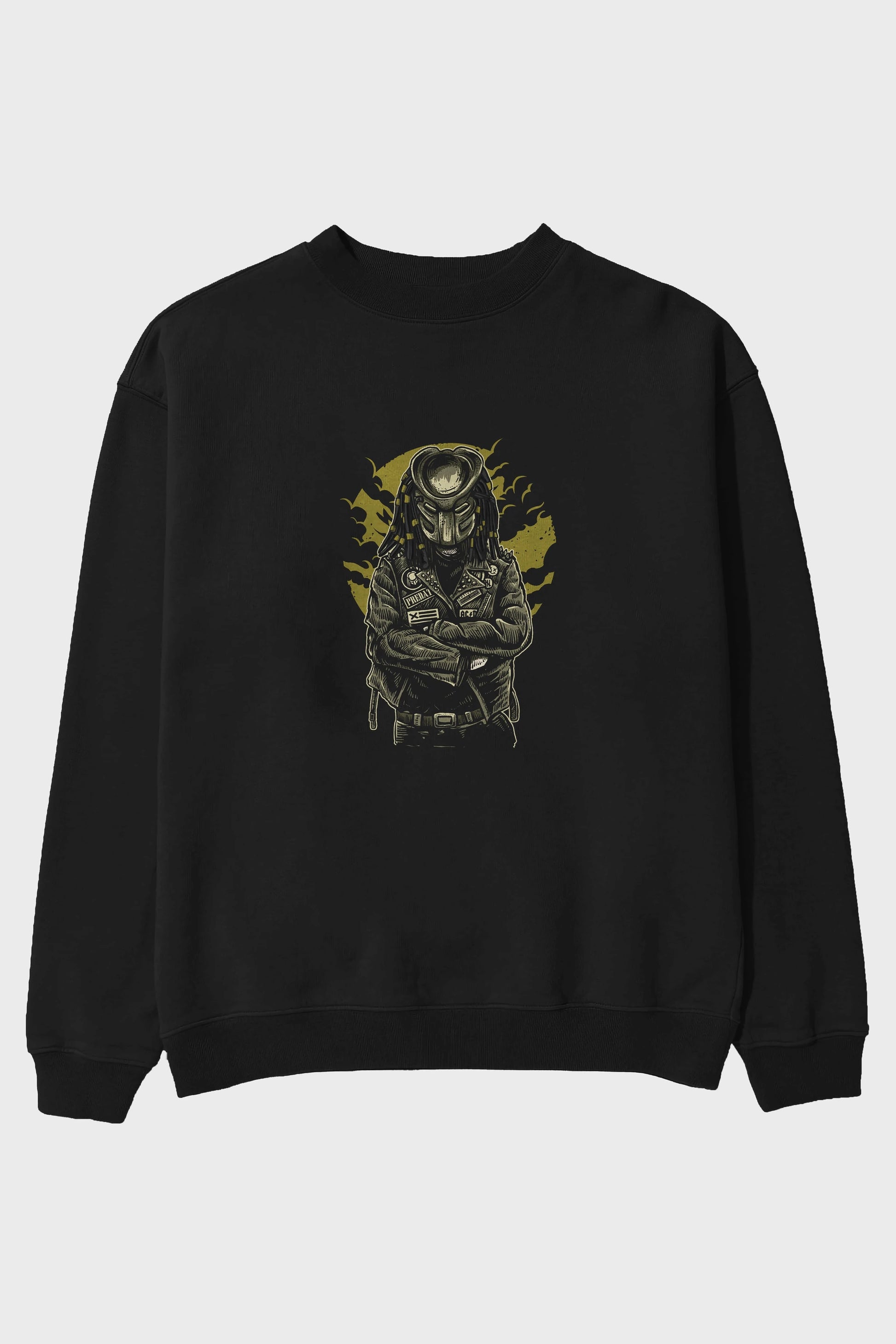 Predator Ön Baskılı Oversize Sweatshirt Erkek Kadın Unisex