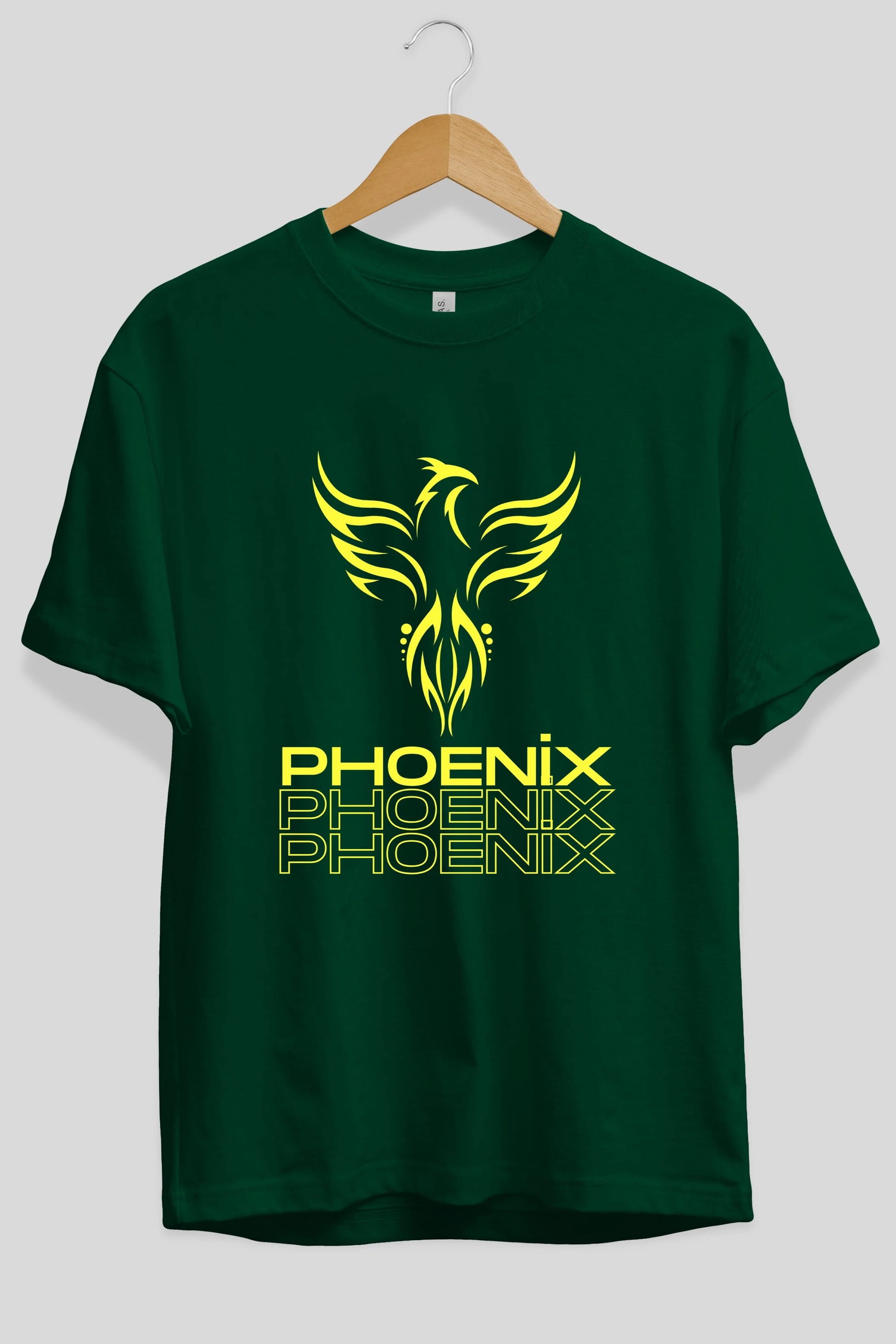 Phoenix Yazılı Ön Baskılı Oversize t-shirt Erkek Kadın Unisex