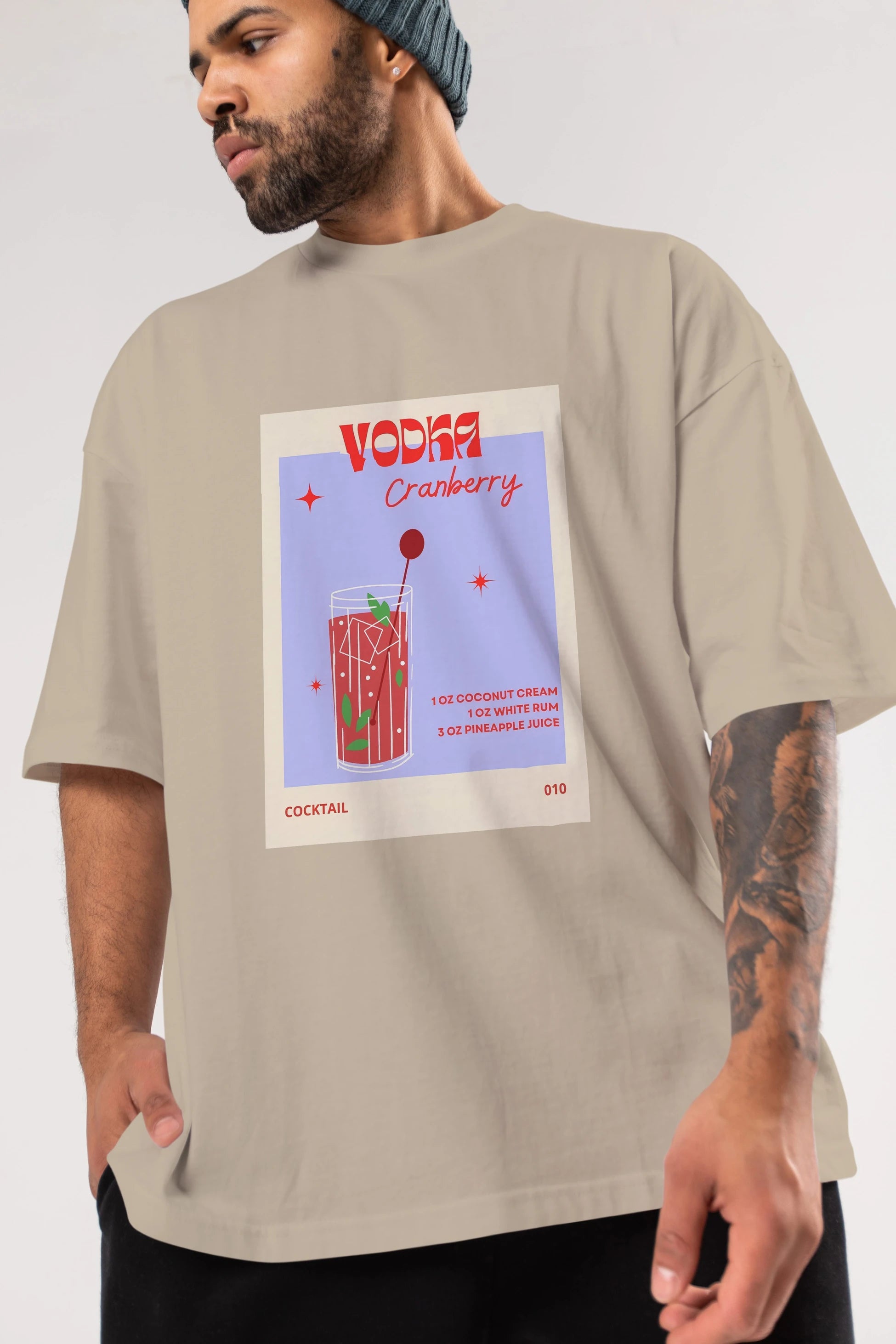 Vodka Cranberry Ön Baskılı Oversize t-shirt Erkek Kadın Unisex %100 Pamuk Bisiklet Yaka tişort