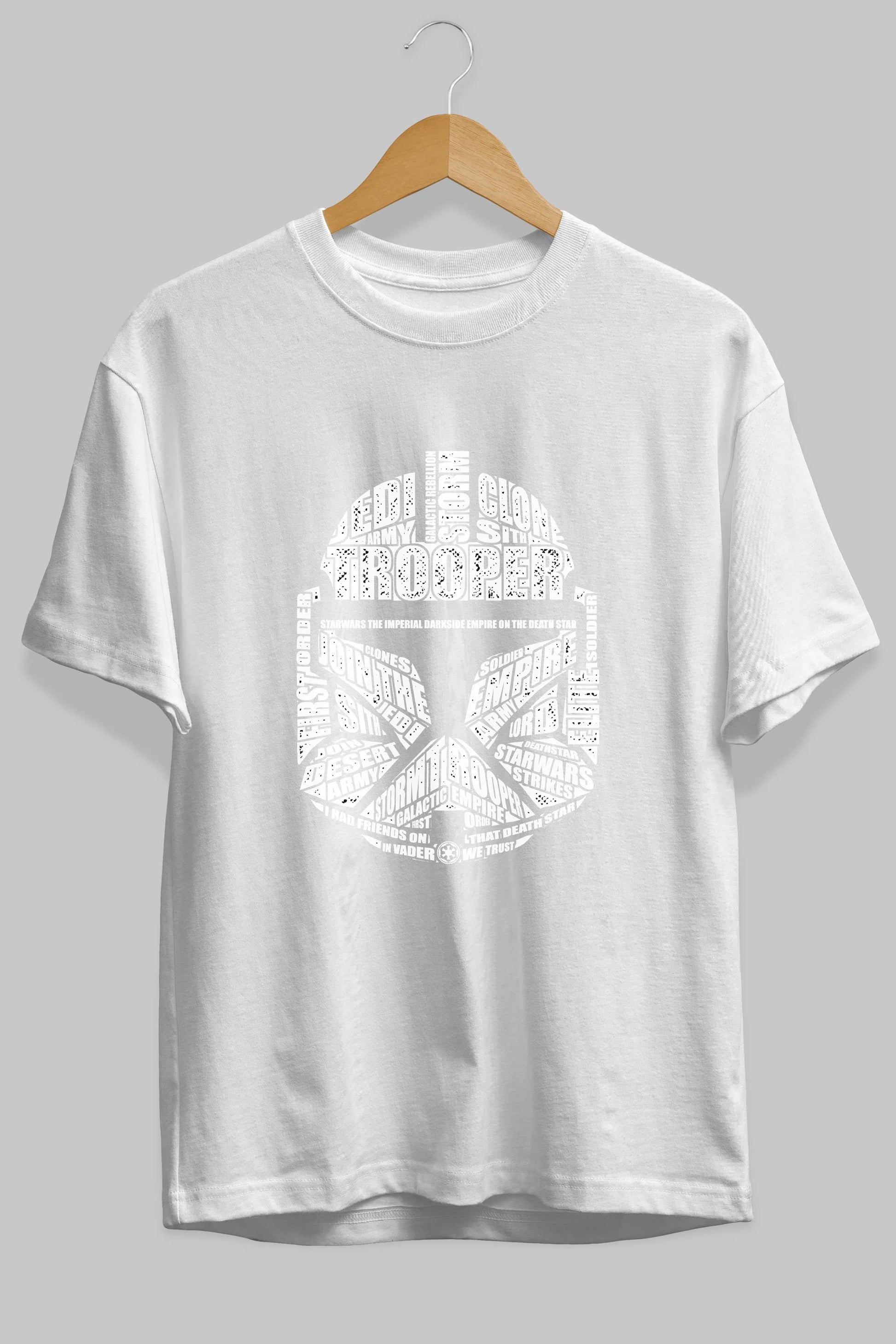 Trooper Ön Baskılı Oversize t-shirt %100 pamuk Erkek Kadın Unisex