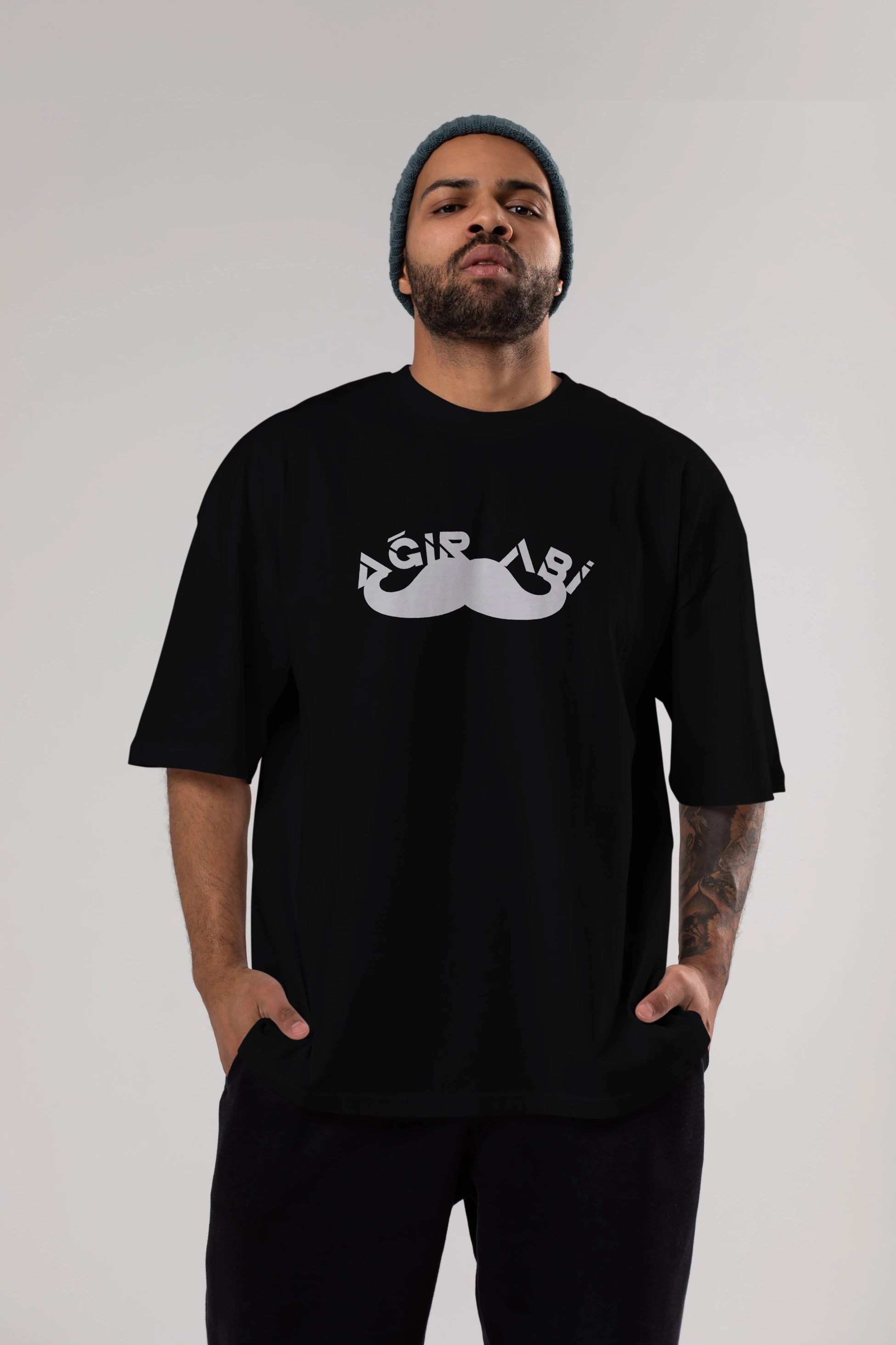 Ağır Abi Ön Baskılı Oversize t-shirt %100 pamuk Erkek Kadın Unisex