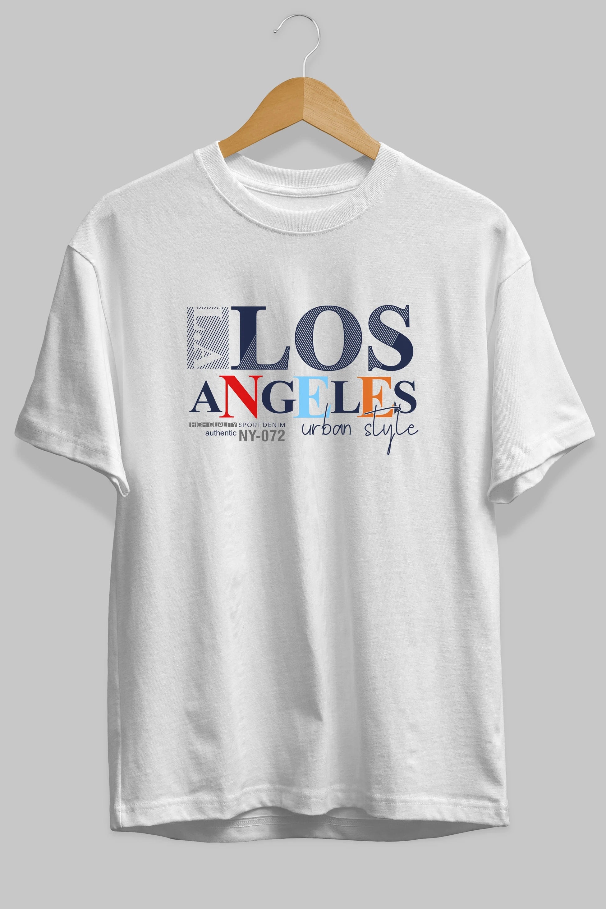 Los Angeles Style Ön Baskılı Oversize t-shirt Erkek Kadın Unisex