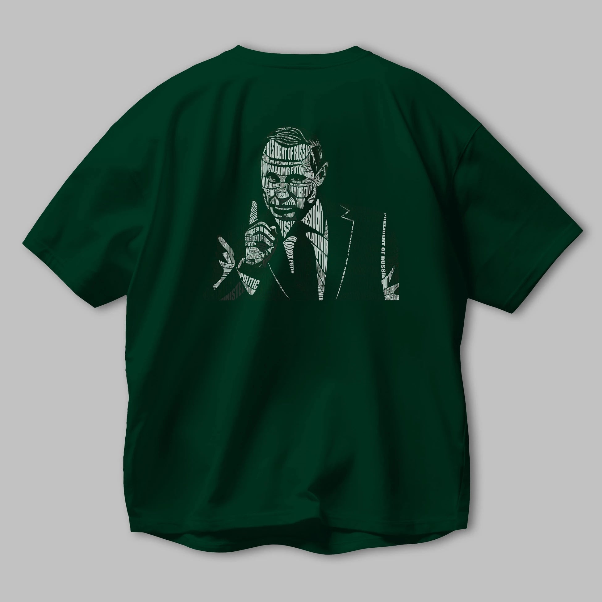 Putin Calligram Arka Baskılı Oversize t-shirt %100 pamuk Erkek Kadın Unisex