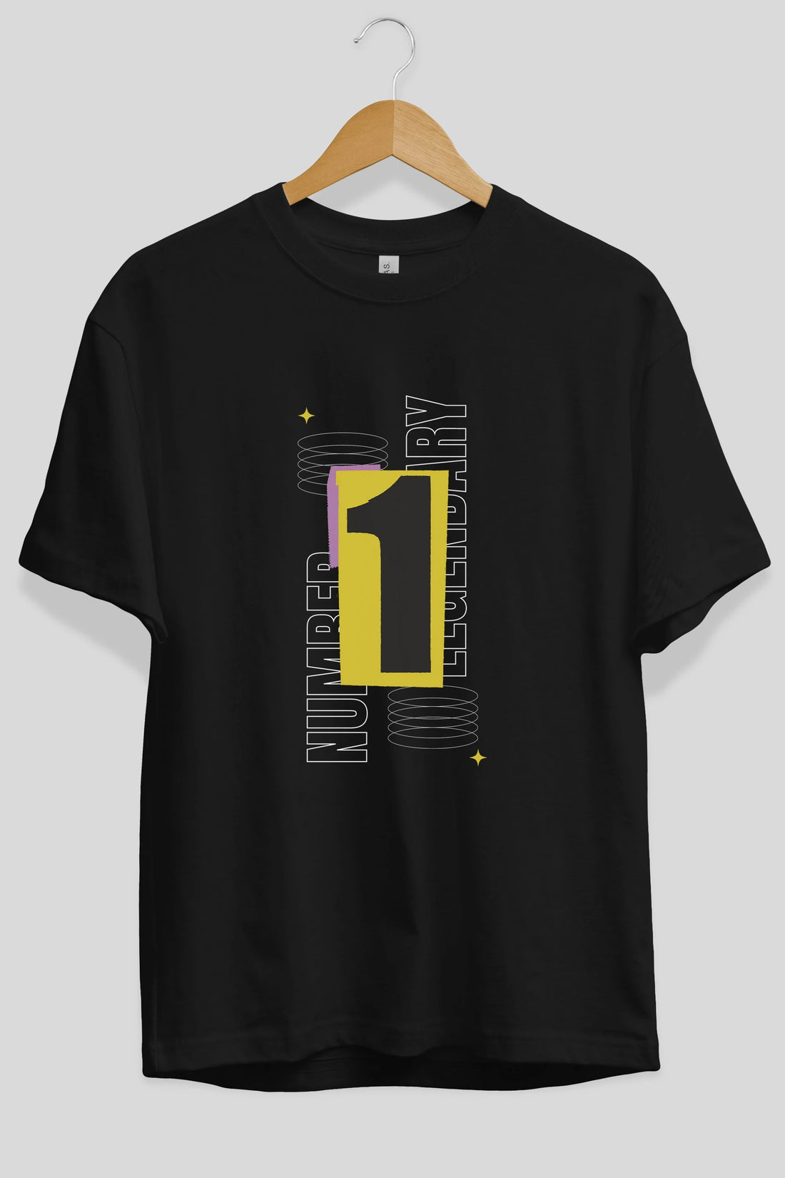 Number 1 Yazılı Ön Baskılı Oversize t-shirt Erkek Kadın Unisex